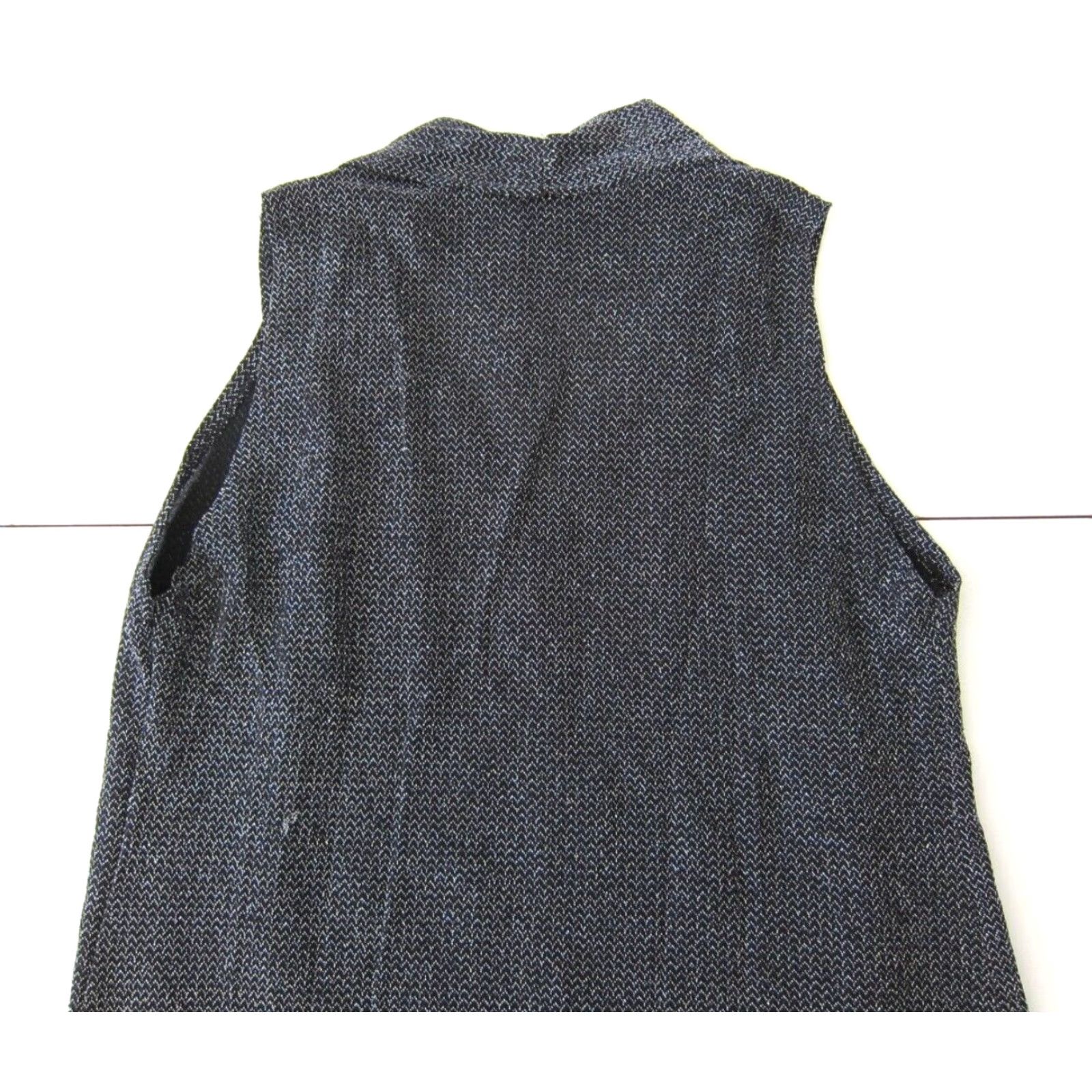 Vintage Grace Elements Blouse XL Sleeveless V-Neck Silver Metallic Sparkle Women NWT Size XL / US 12-14 / IT 48-50 - 7 Thumbnail