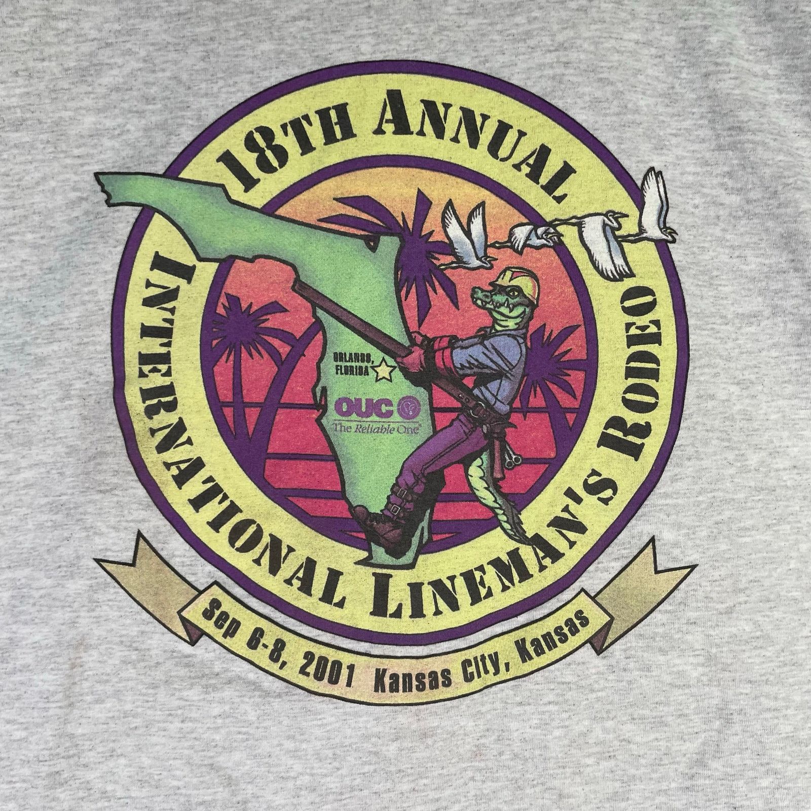 Gildan Vintage 2001 International Lineman’s Rodeo T-Shirt XXXL Size US XXL / EU 58 / 5 - 2 Thumbnail