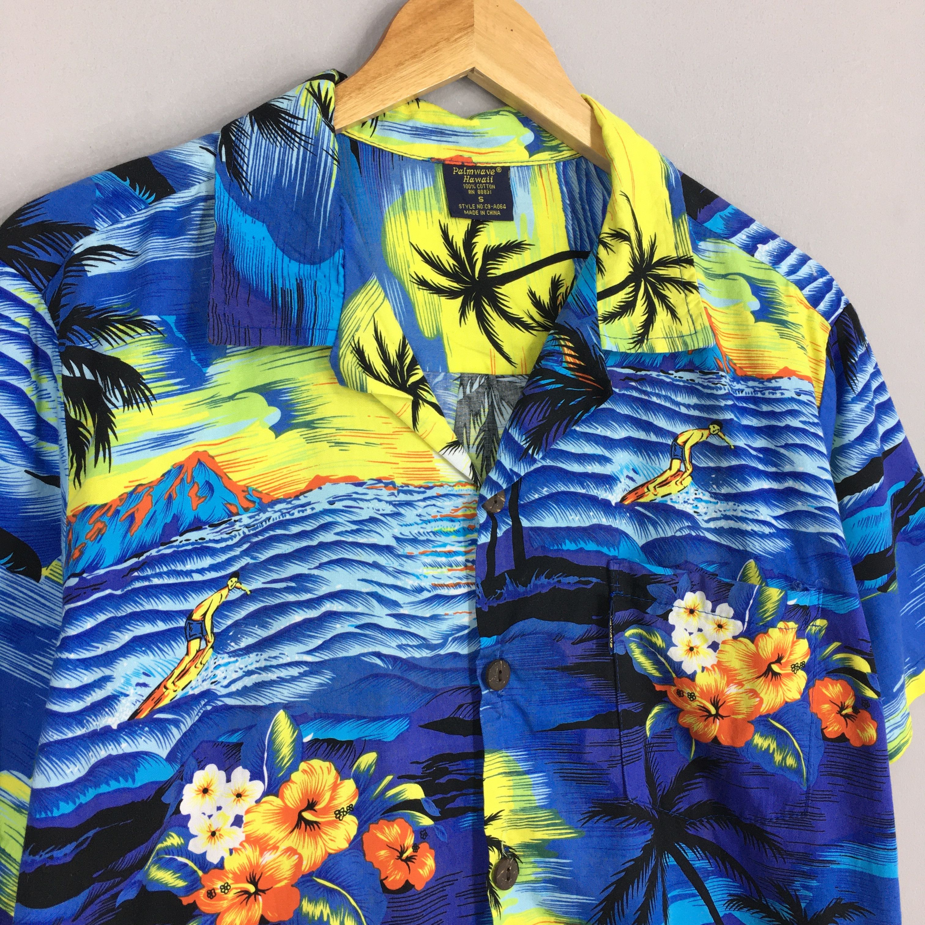 Other Vintage Hawaiian Surfing Palm Tree Aloha Cotton Shirt Small Size US S / EU 44-46 / 1 - 3 Thumbnail