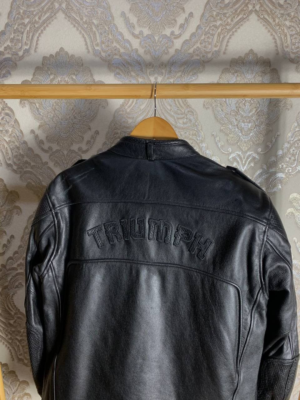 Harley Davidson × Vintage VERY RARE TRIUMPH LEATHER JACKET MOTOR CYCLES JAPAN STYLE Size US M / EU 48-50 / 2 - 17 Thumbnail