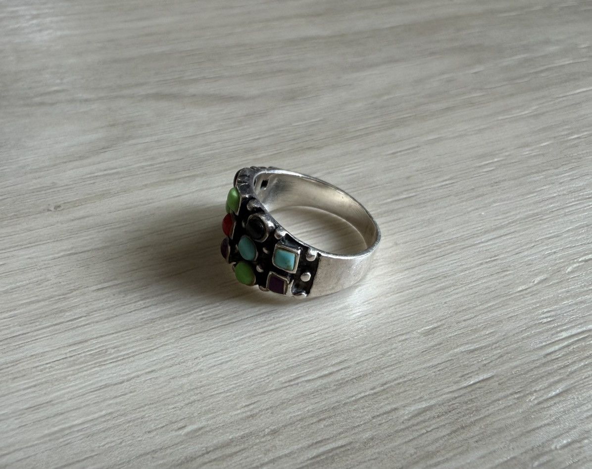 Vintage Vintage Sterling Silver Multi-Gem Ring Sz 7.25 Size ONE SIZE - 2 Thumbnail
