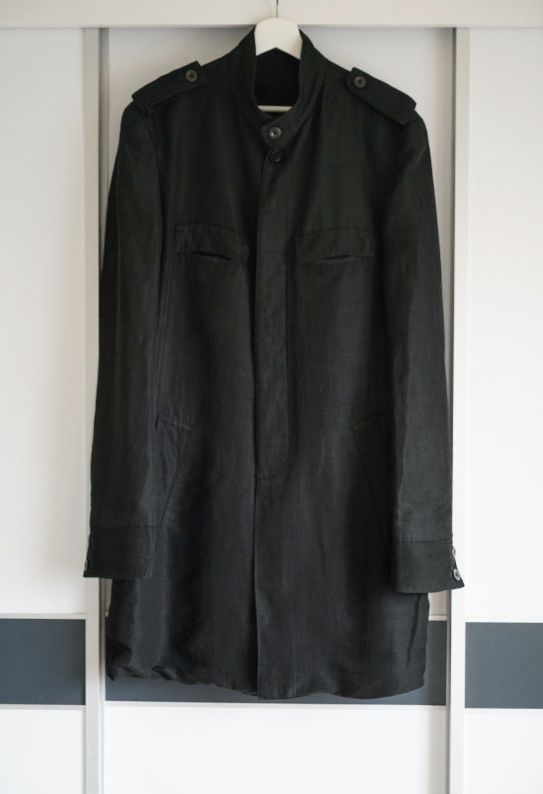Yohji Yamamoto Yohji Yamamoto 08ss Defeated Soldier Bamboo Fiber Coat K4 Size US XL / EU 56 / 4 - 1 Thumbnail