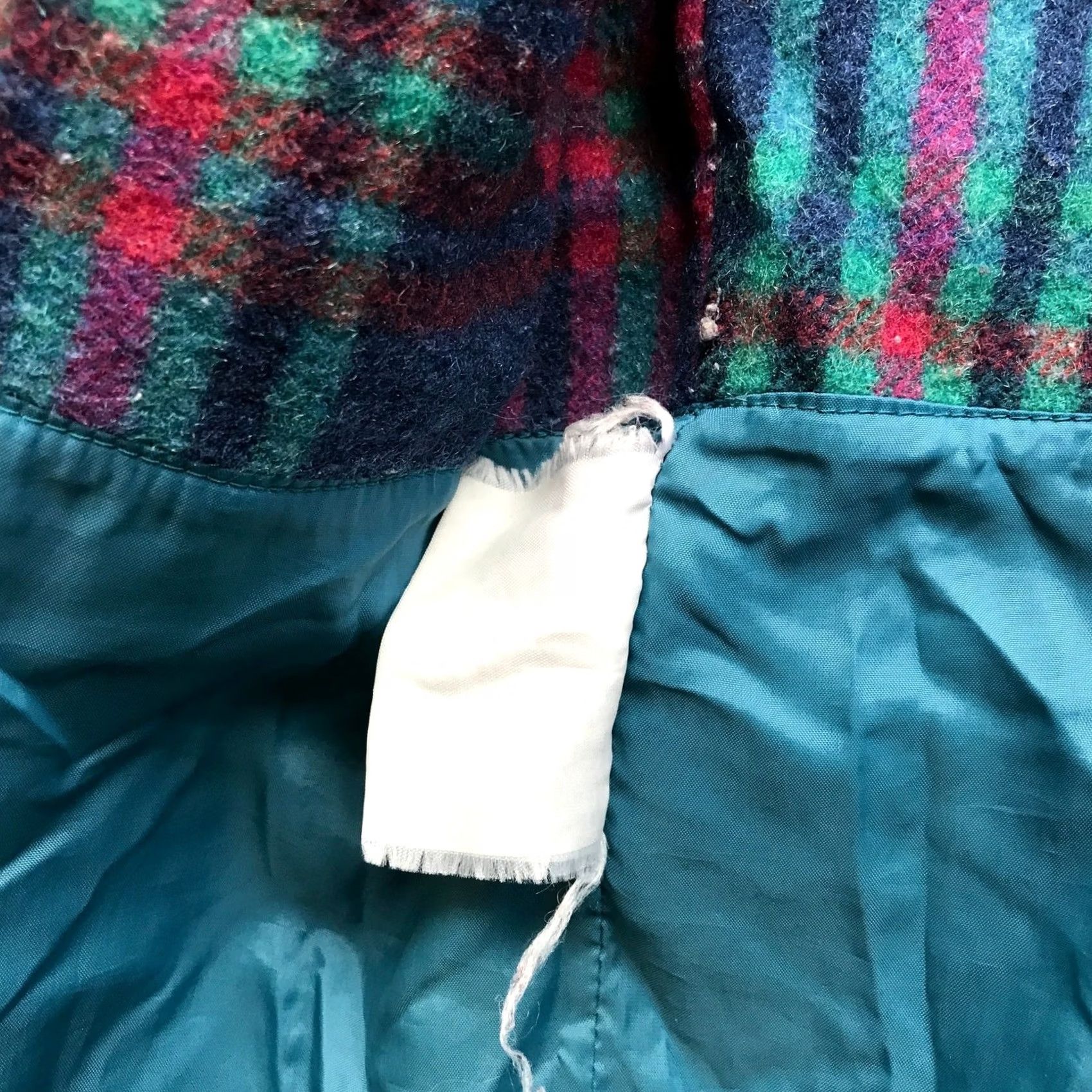 Eddie Bauer VINTAGE Eddie Bauer Parka Coat Jacket Wool Plaid Lined Teal Blue Womens Medium M Size M / US 6-8 / IT 42-44 - 7 Thumbnail