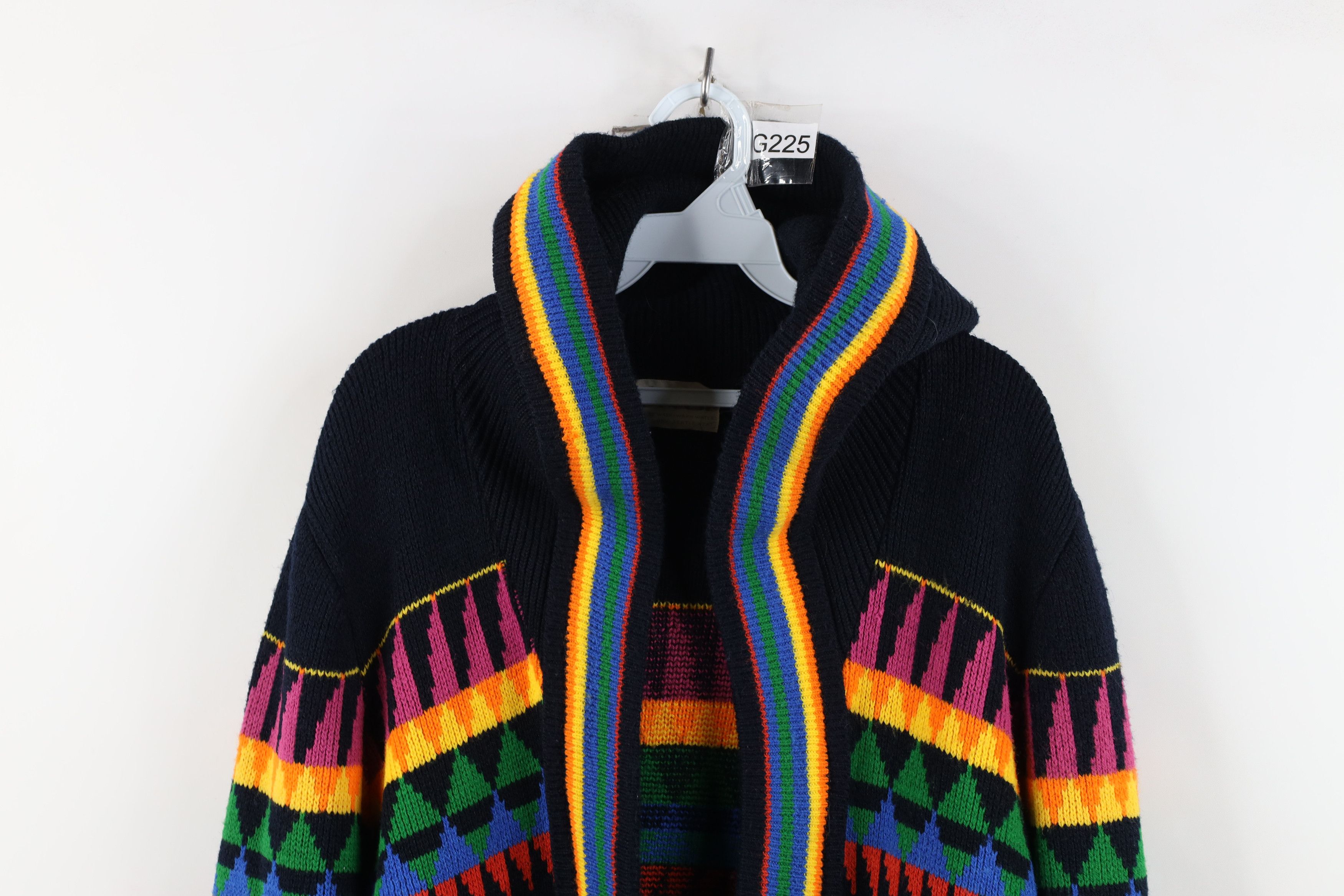 Vintage Vintage 70s Streetwear Knit Hooded Open Front Sweater USA Size M / US 6-8 / IT 42-44 - 2 Thumbnail