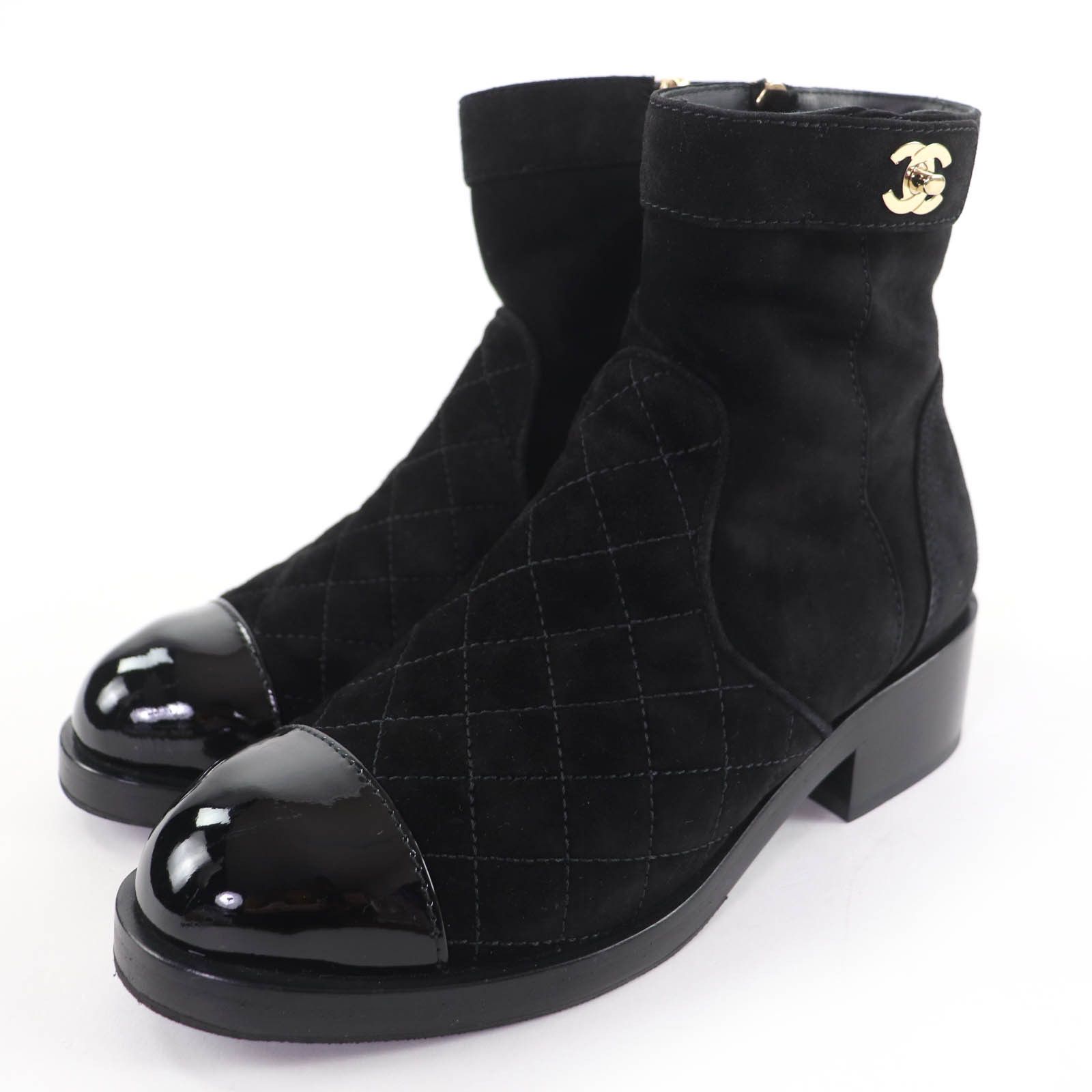 Chanel Chanel CHANEL COCO Mark Turnlock Matelasse Suede Leather Boots Leather Shoes G36763 DUTY FREE for USA Size ONE SIZE - 1 Thumbnail