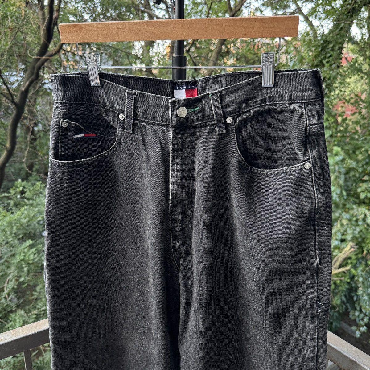 Vintage 90s Y2K Tommy Jeans Baggy Wide Carpenter ERD Skater Grunge Size US 33 - 3 Thumbnail