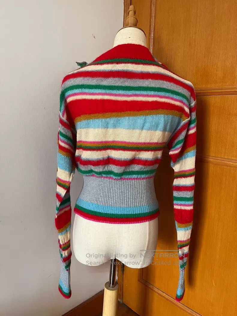 Vivienne Westwood Vivienne Westwood size 00 Rainbow Stripe Wool Knit Sweater Size S / US 4 / IT 40 - 4 Thumbnail