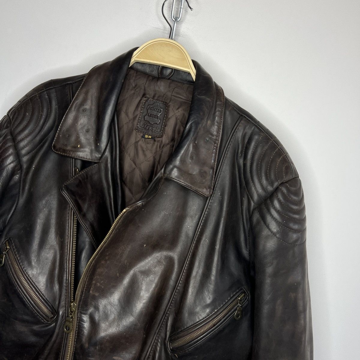 Vintage Moto Vintage Racing Leather Jacket Ramones Biker 90s Punk Size US L / EU 52-54 / 3 - 4 Thumbnail