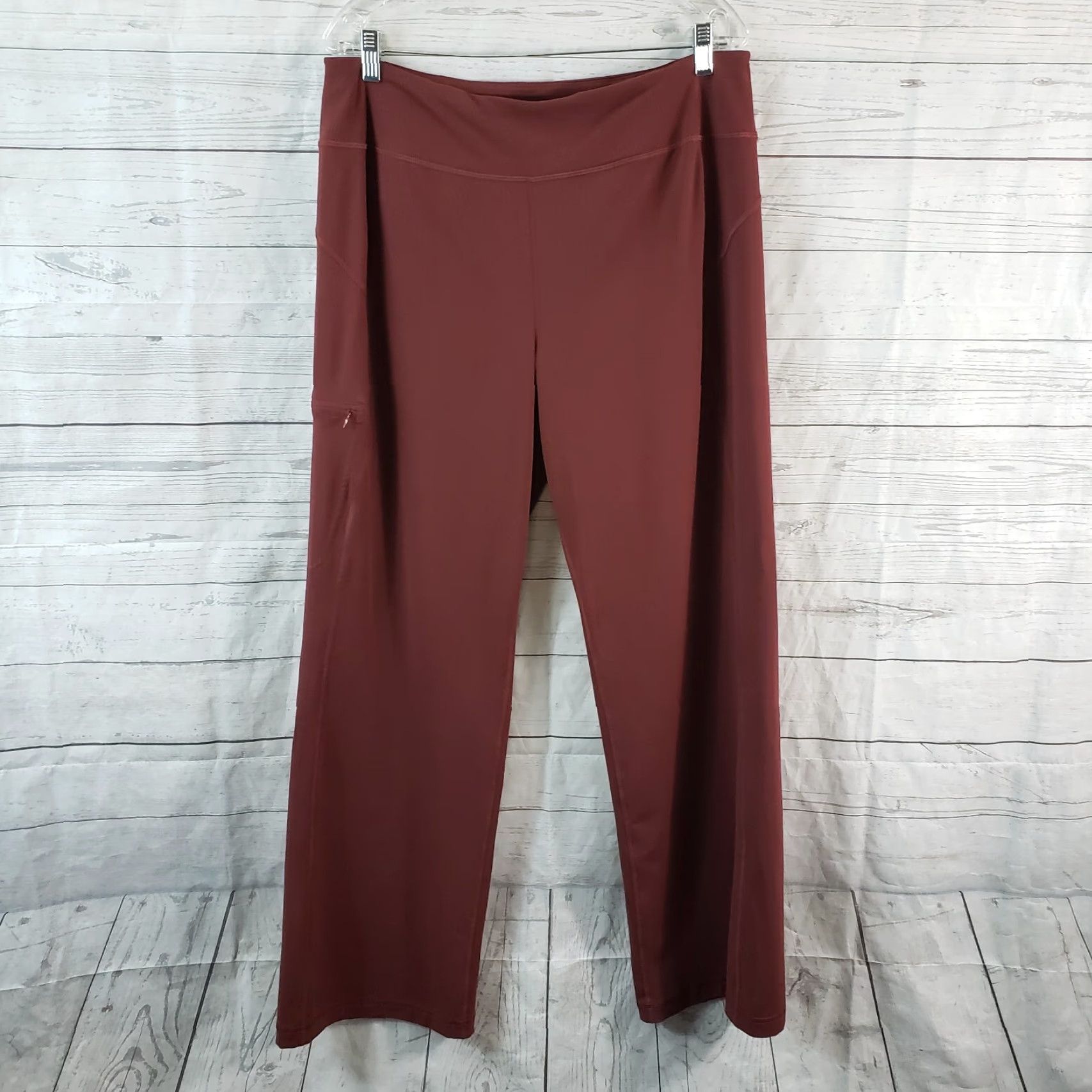 Vintage Duluth Womens Athletic Pants L Brick Red Wide Leg Cargo Pockets Pants Inseam 32 Womens Size 36" / US 14 / IT 50 - 2 Thumbnail
