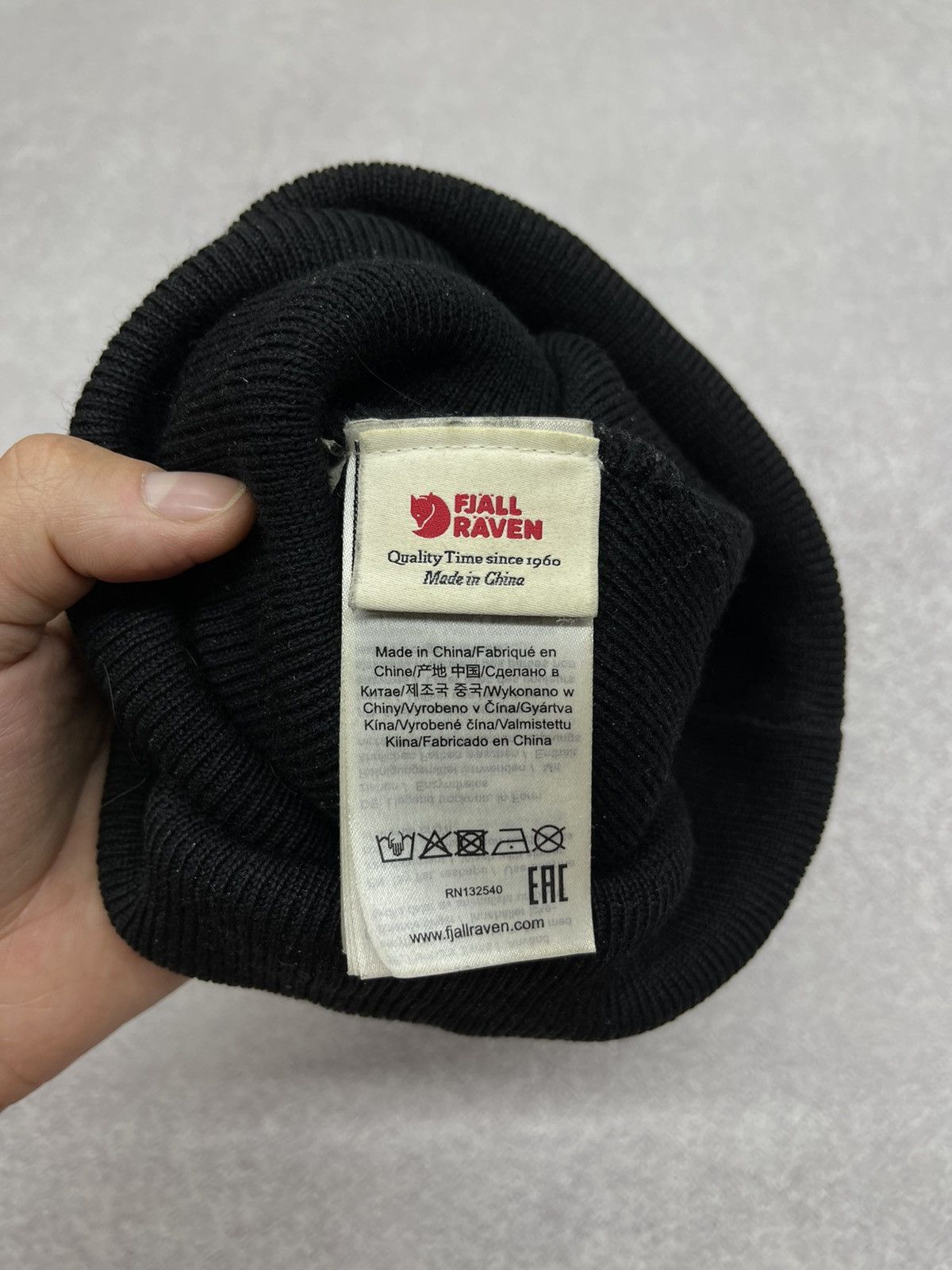 Fjallraven Mens Fjallraven Knit Wool Beanie Hat Black Size ONE SIZE - 7 Thumbnail
