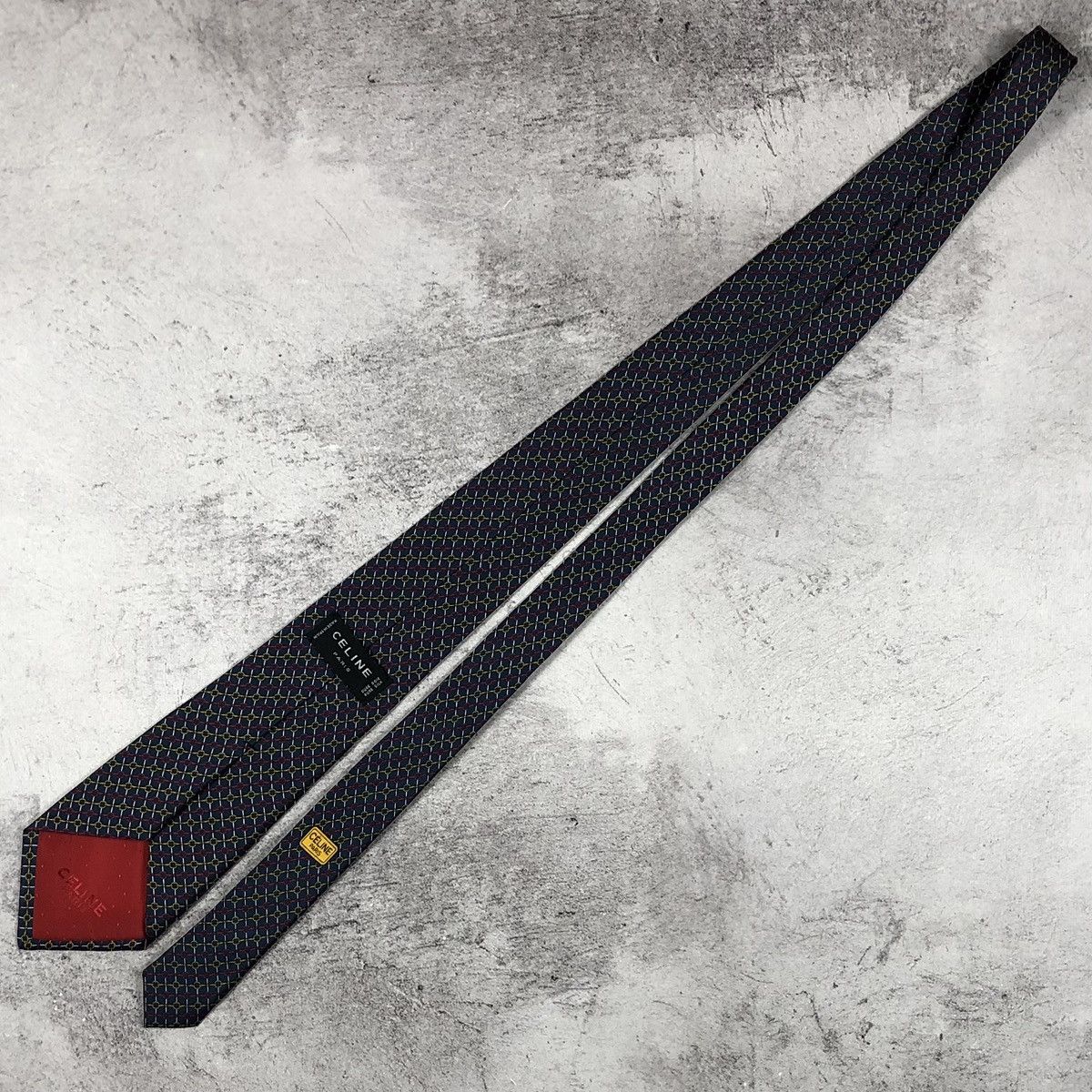 Celine Vintage Celine Paris Silk Tie Chain Link Macadam Pattern Size ONE SIZE - 11 Thumbnail