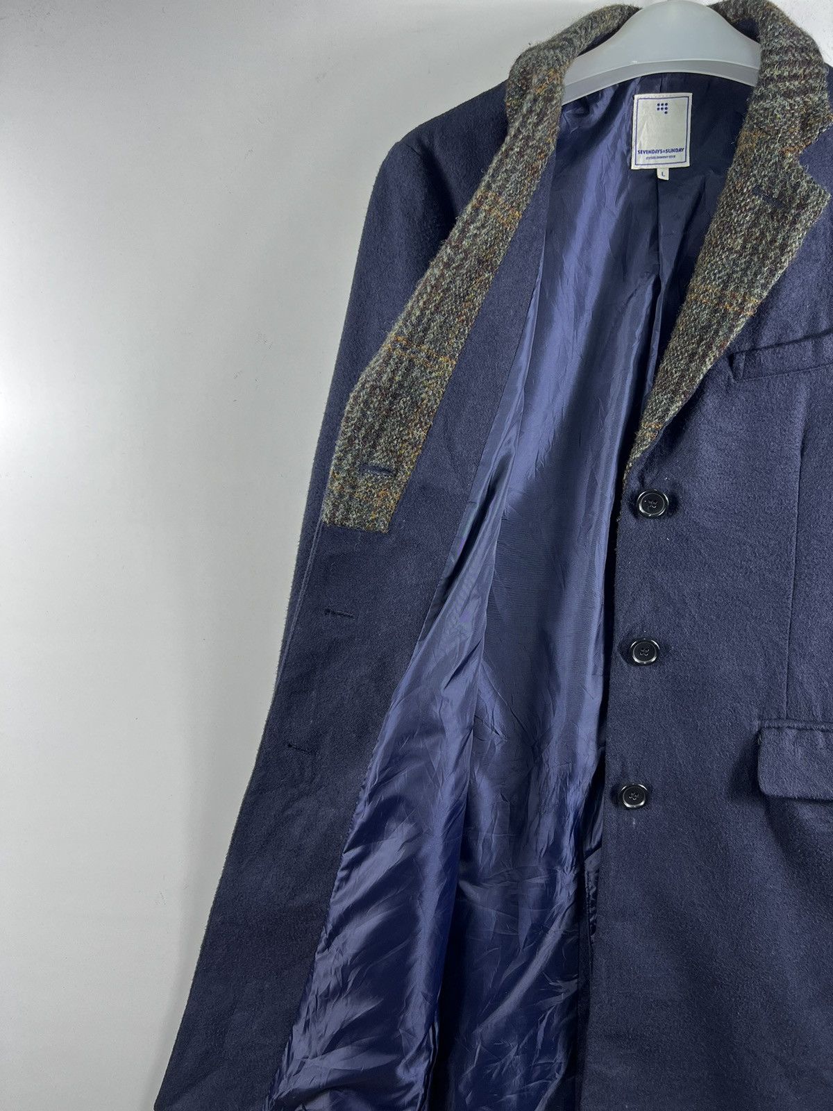 Harris Tweed 🔥 HARRIS TWEED SEVENDAYS SUNDAY LONG COAT Size M / US 6-8 / IT 42-44 - 5 Thumbnail