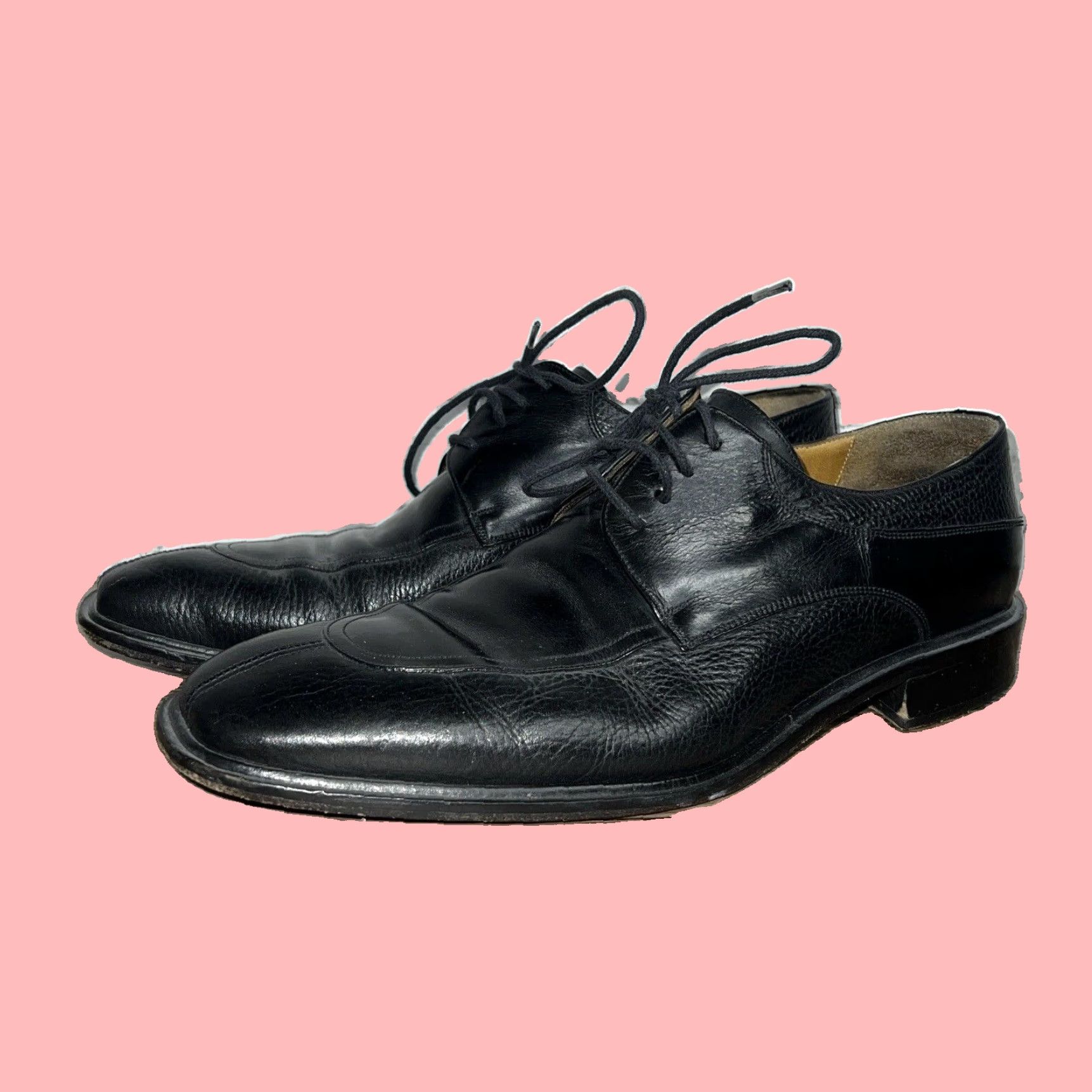 Mezlan Black Oxford Leather Dress Shoes Mens Size 10