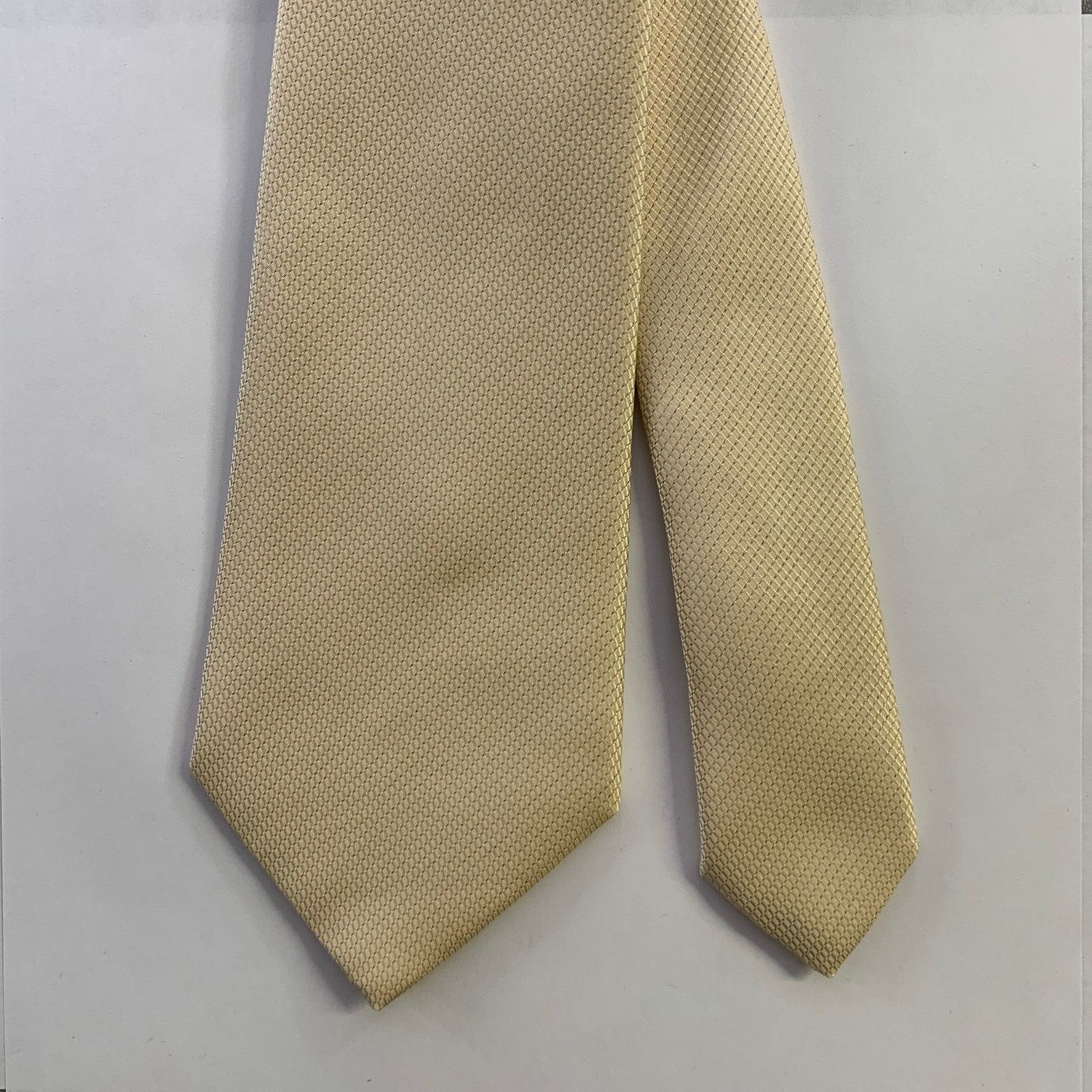 Dolce & Gabbana DOLCE & GABBANA Cream Gold Silk Tie Size ONE SIZE - 1 Thumbnail