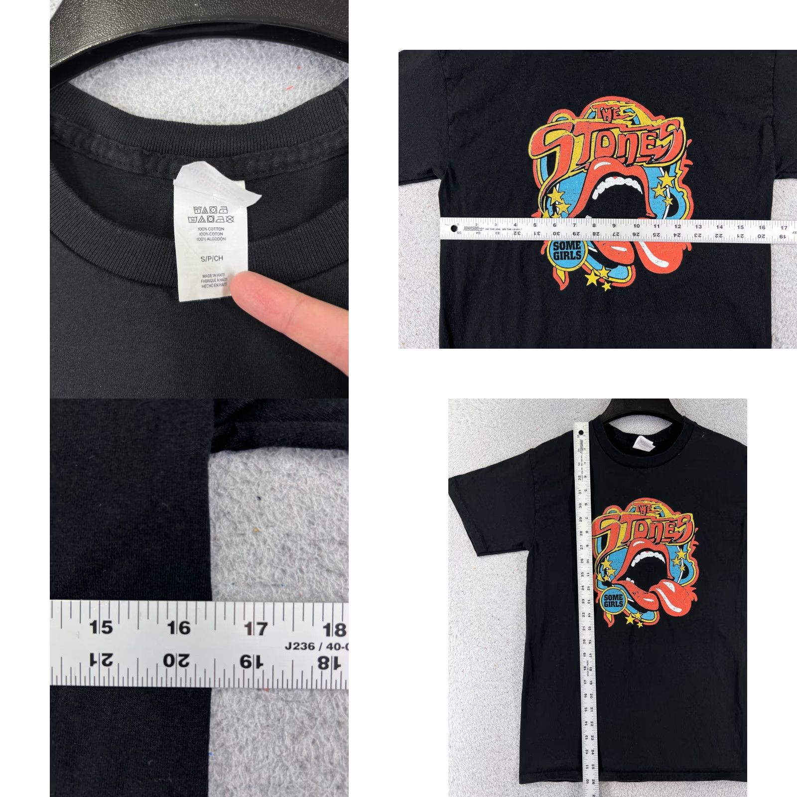 SOMET VINTAGE The Rolling Stones Shirt Womens Small Black Short Sleeve Cotton Some Girls Size S / US 4 / IT 40 - 8 Thumbnail