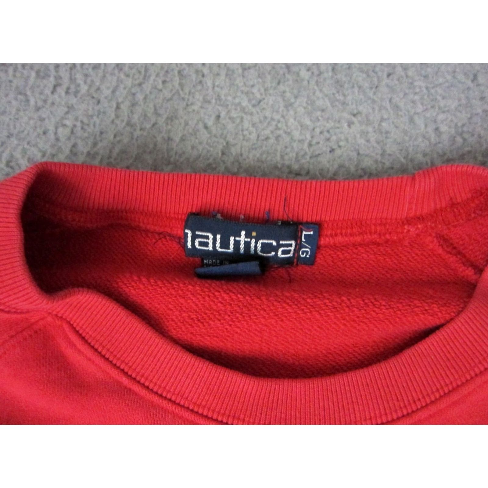 Nautica VINTAGE Nautica Sweater Mens Pullover Crew Neck Long Sleeve Knit 90s Logo Purple L Size US L / EU 52-54 / 3 - 4 Thumbnail