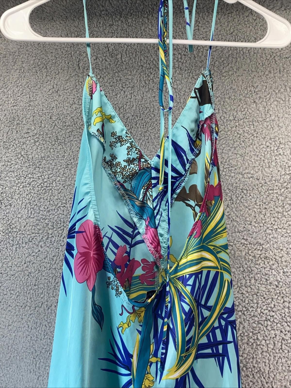 Flower Mountain Women Sundress Small Blue Floral The Vanity Room made in NYC Size S / US 4 / IT 40 - 2 Thumbnail