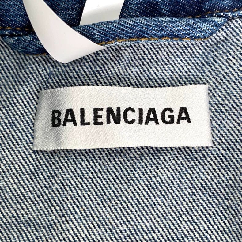 Balenciaga Balenciaga size 34 Denim paneled blue silhouette long-slee Size XXS / US 00 / IT 34 - 6 Thumbnail