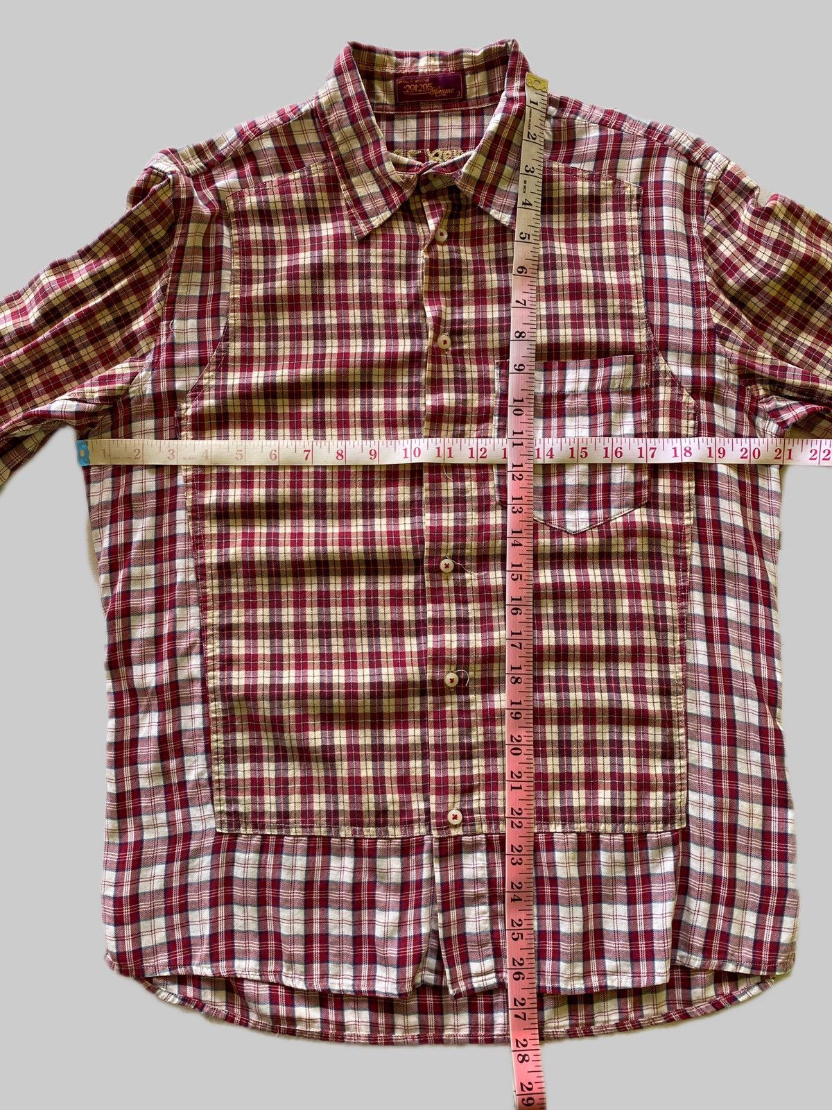 291295=Homme 291295=Homme Remake Checkered Flannel Shirt Size US M / EU 48-50 / 2 - 9 Thumbnail