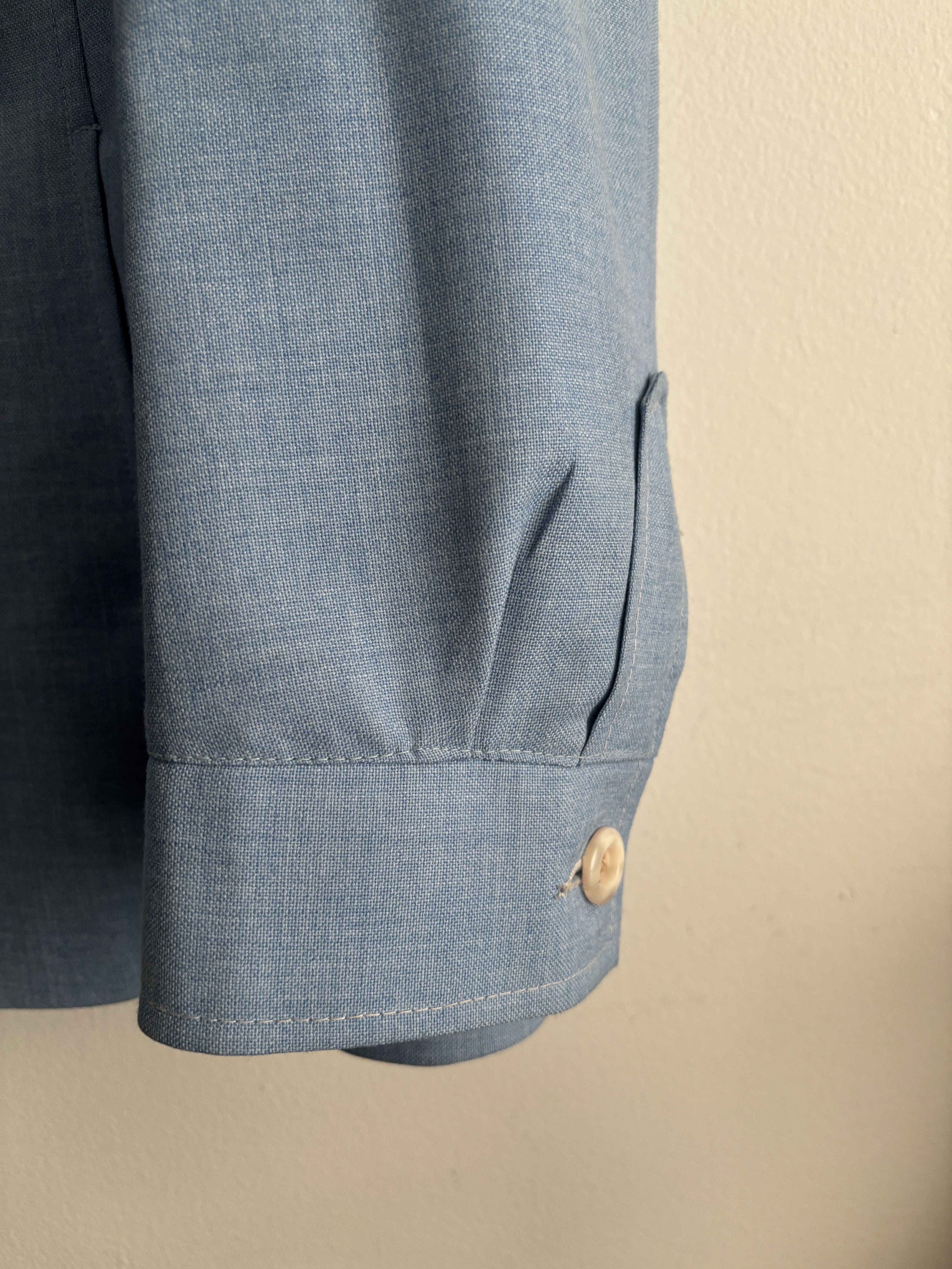 Vintage Mac-Mor Sky Blue Leisure Shirt Jacket/ Overshirt-40/ Medium Size US M / EU 48-50 / 2 - 2 Thumbnail