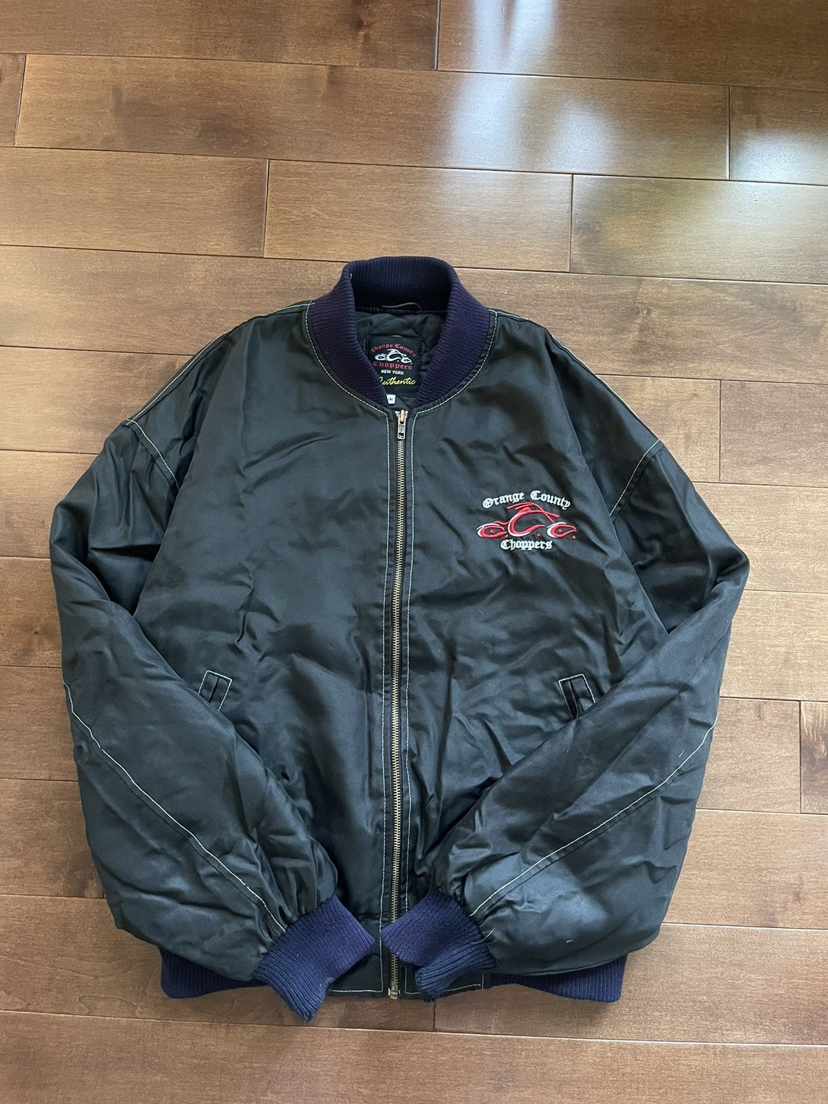 Harley Davidson × Vintage Vintage Orange County Choppers Bomber Jacket Size US M / EU 48-50 / 2 - 1 Thumbnail