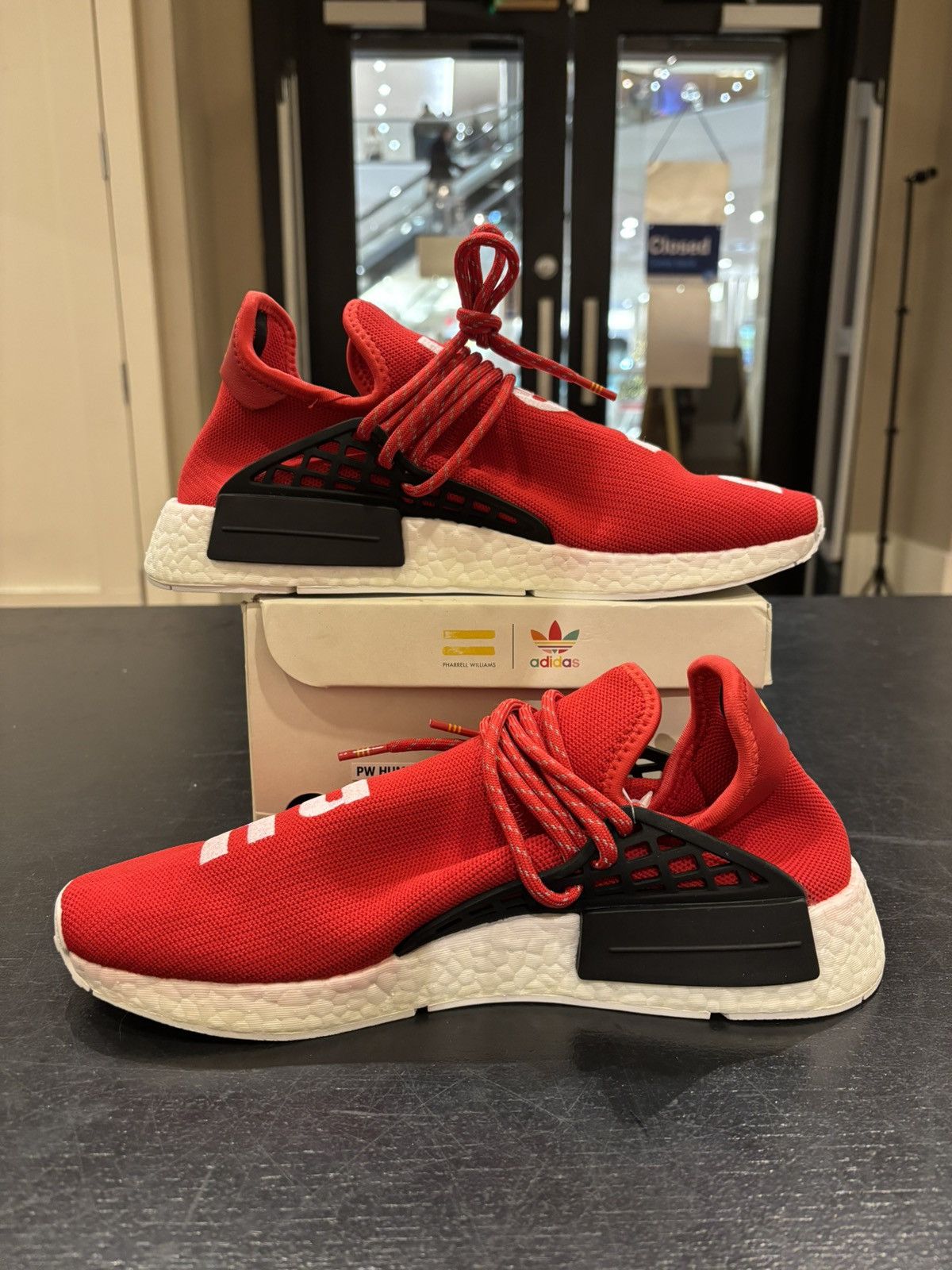 Adidas × Pharrell Adidas NMD Hu ‘Pharrell Human Race Scarlet’ Size US 8.5 / EU 41-42 - 2 Thumbnail