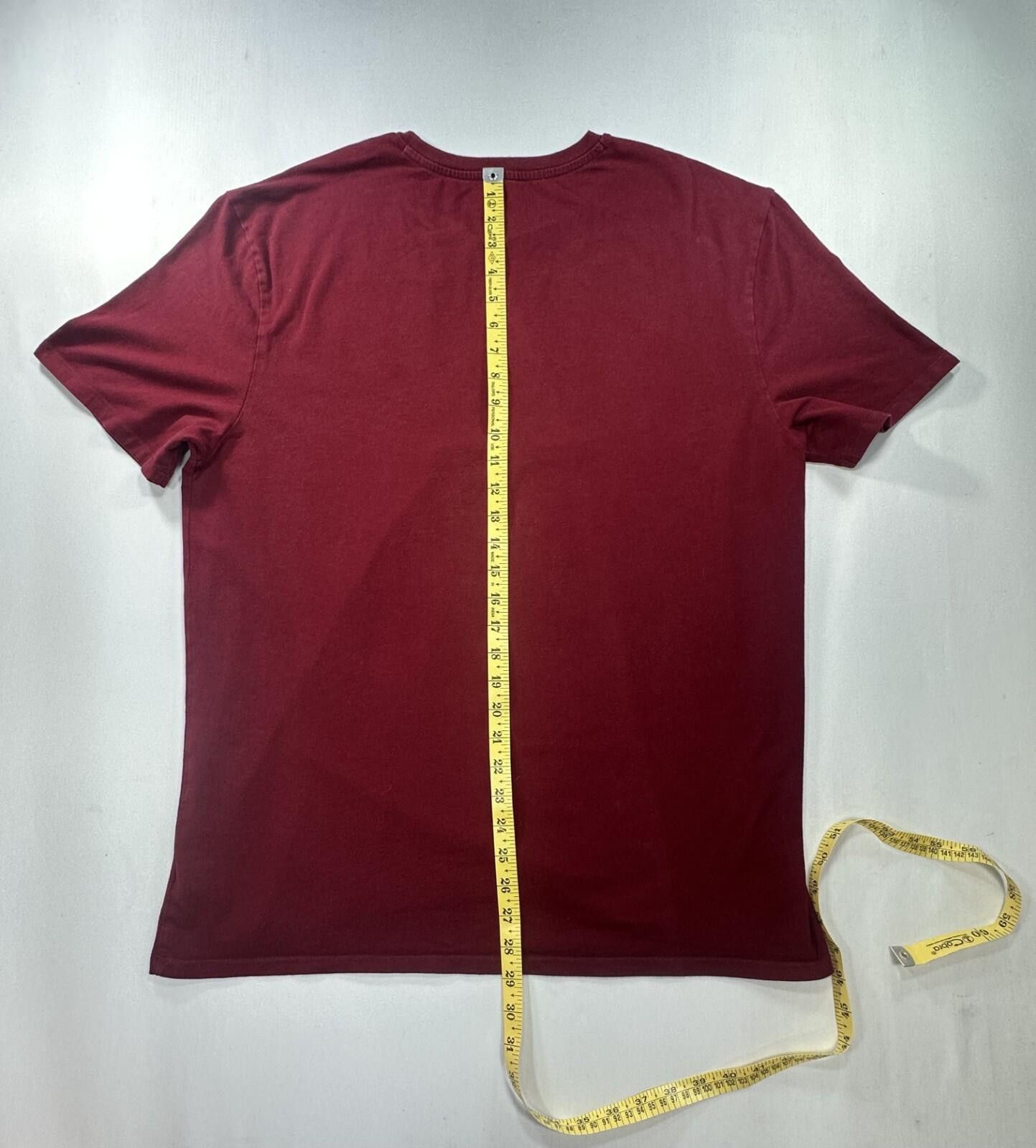 Uniqlo Tommy Hilfiger Cotton Crew Neck Logo T-Shirt Red Mens XL Size US L / EU 52-54 / 3 - 3 Thumbnail