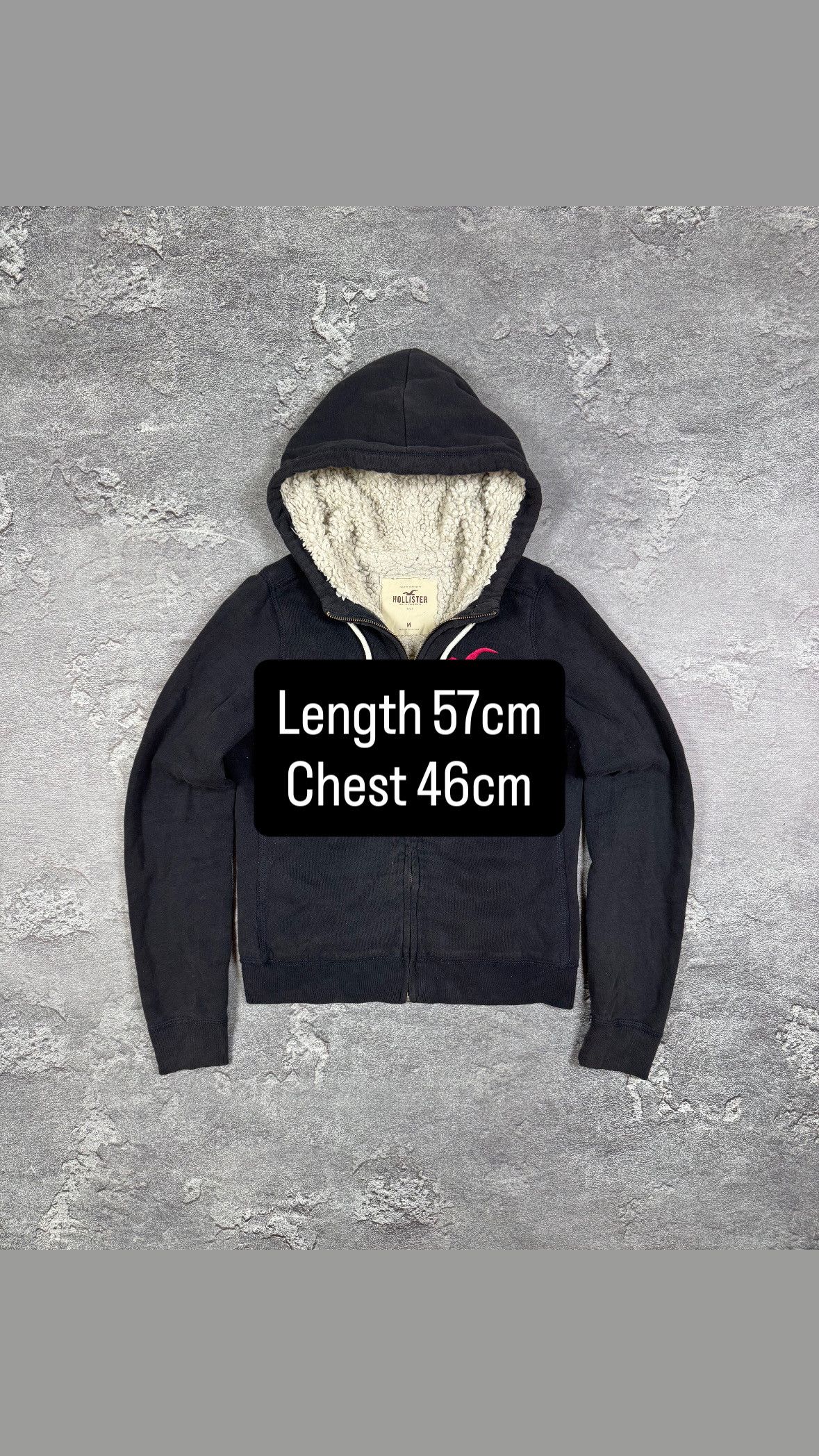 Hollister Hollister Fur Navy Cropped Hoodie Size M Streetwear Y2K Size M / US 6-8 / IT 42-44 - 2 Thumbnail