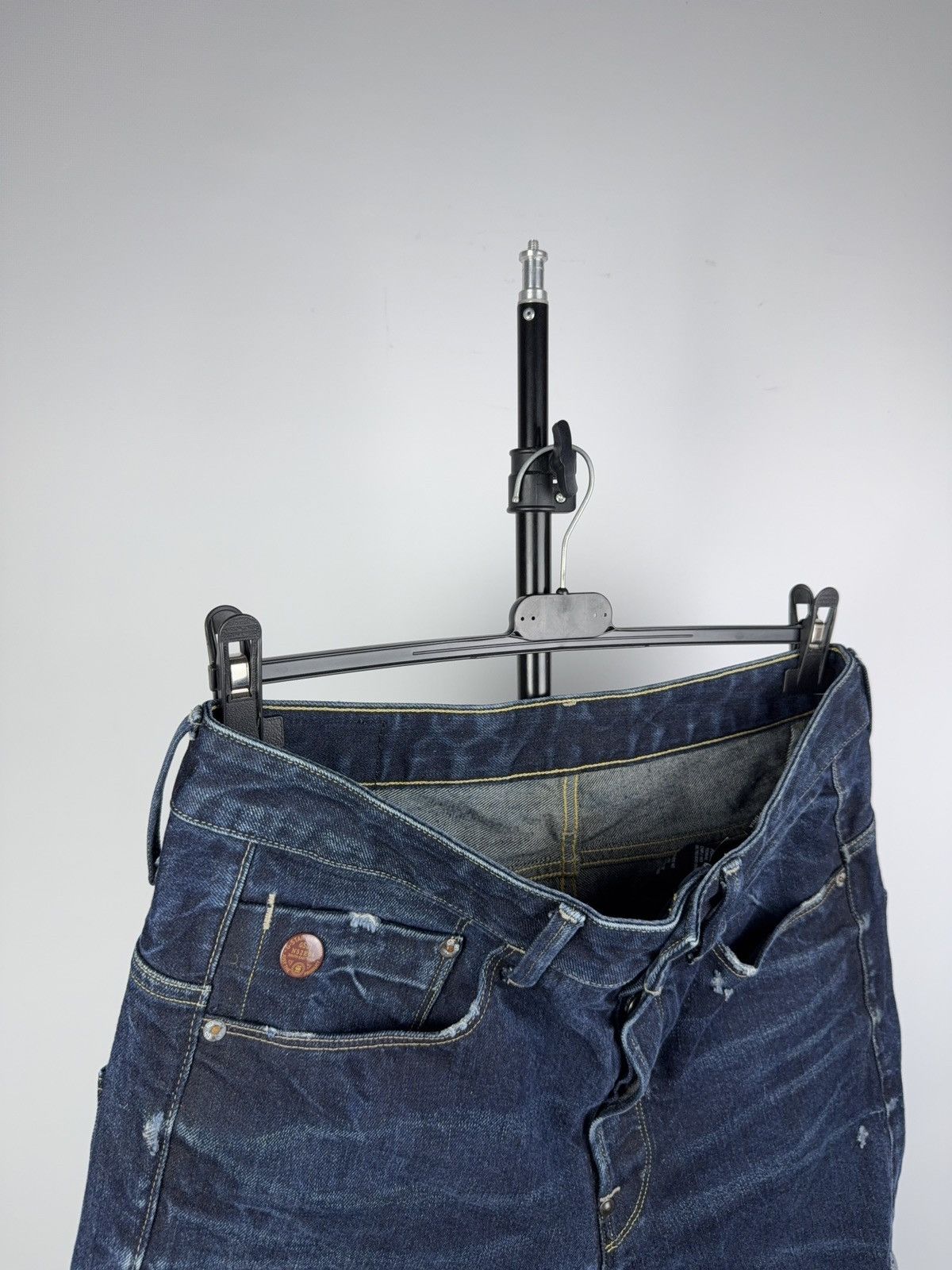 G-Star Vintage Retro 00s Y2K G-Star Raw Denim Shorts Dark Wash Size US 31 - 10 Thumbnail