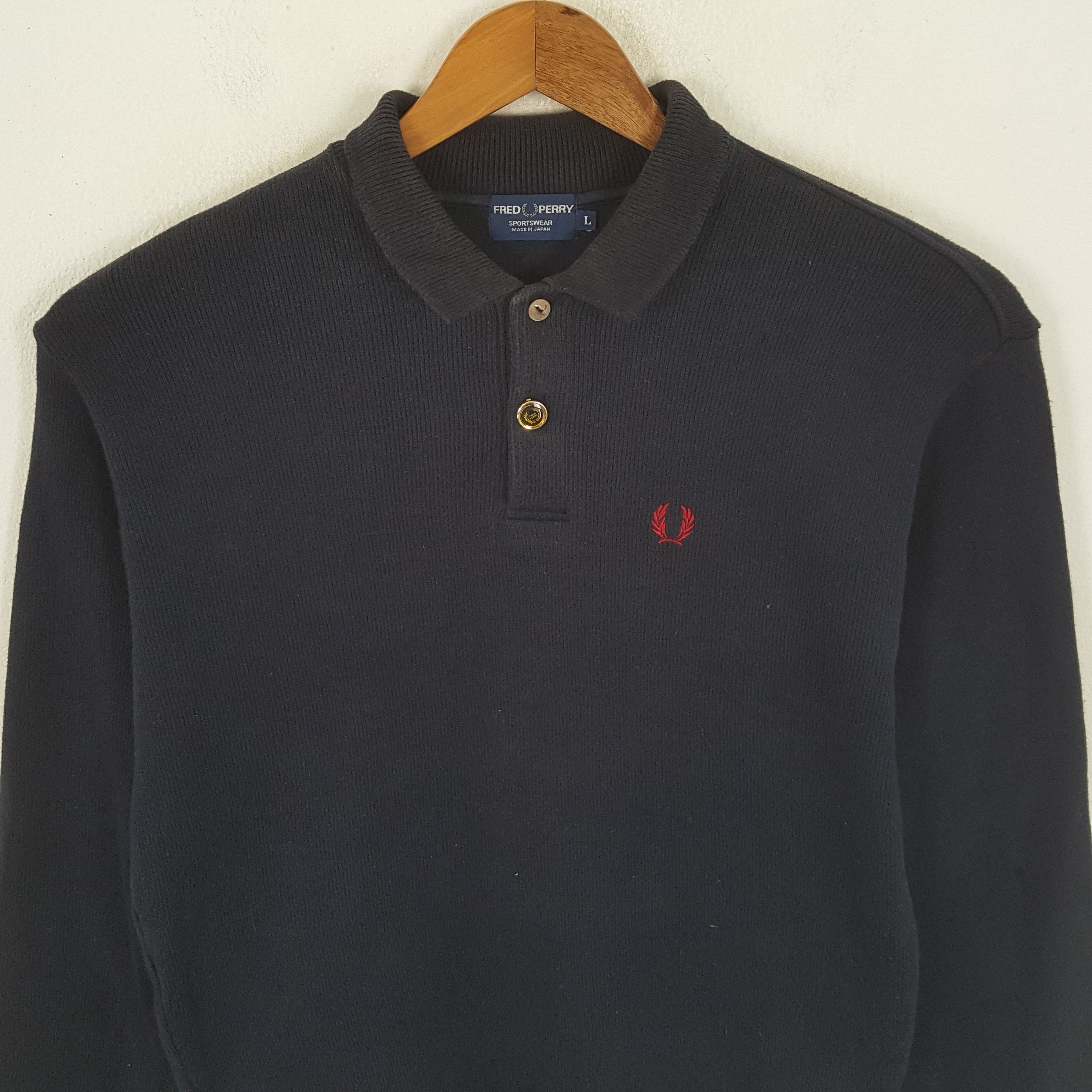 Fred Perry × Japanese Brand × Vintage Vintage FRED PERRY Fashion Brand Collar Design Sweatshirt Size US M / EU 48-50 / 2 - 2 Thumbnail