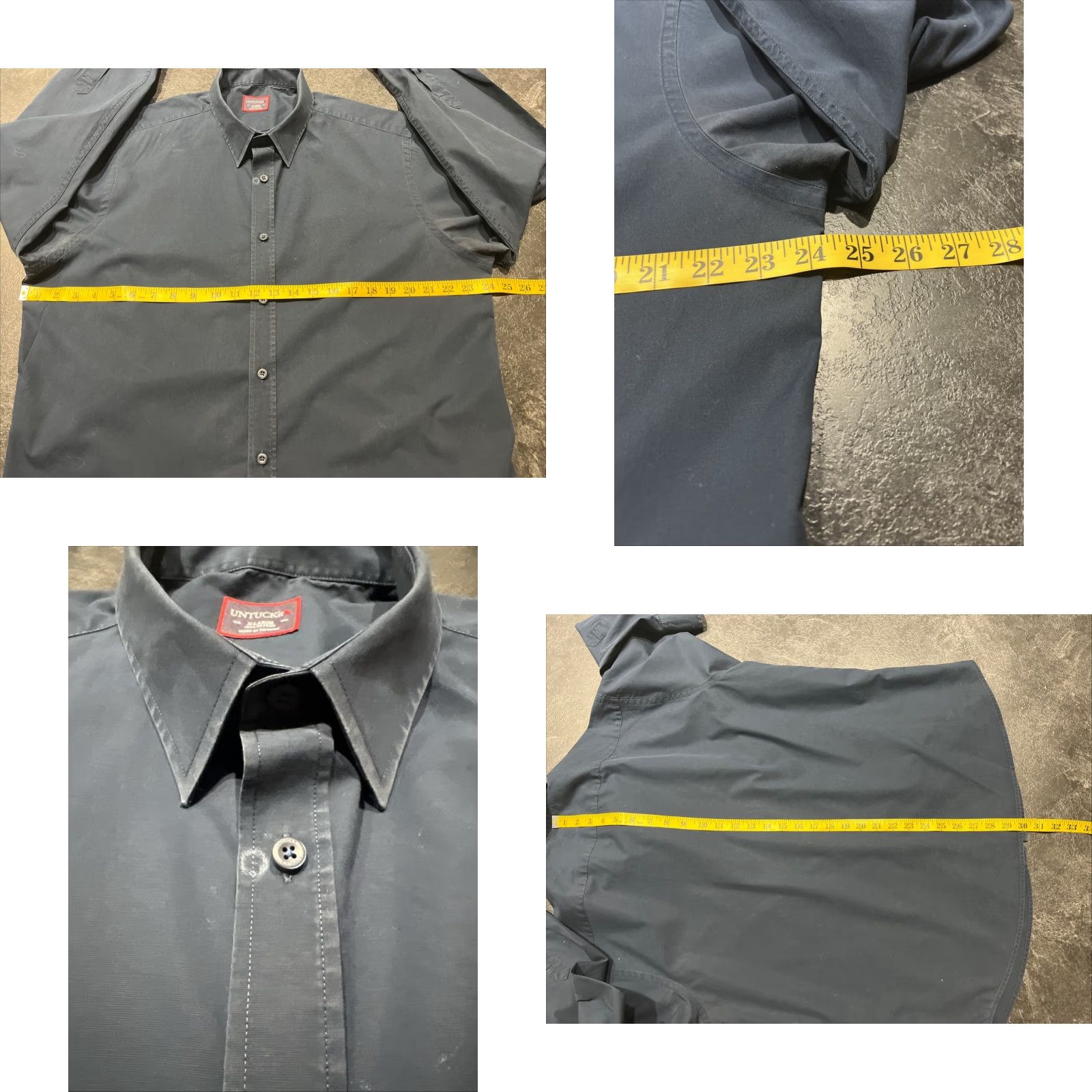 UNTUCKit UNTUCKit Men’s Dark Blue WF Wrinkle Free L/S Button Up Shirt XL Size US XL / EU 56 / 4 - 8 Thumbnail