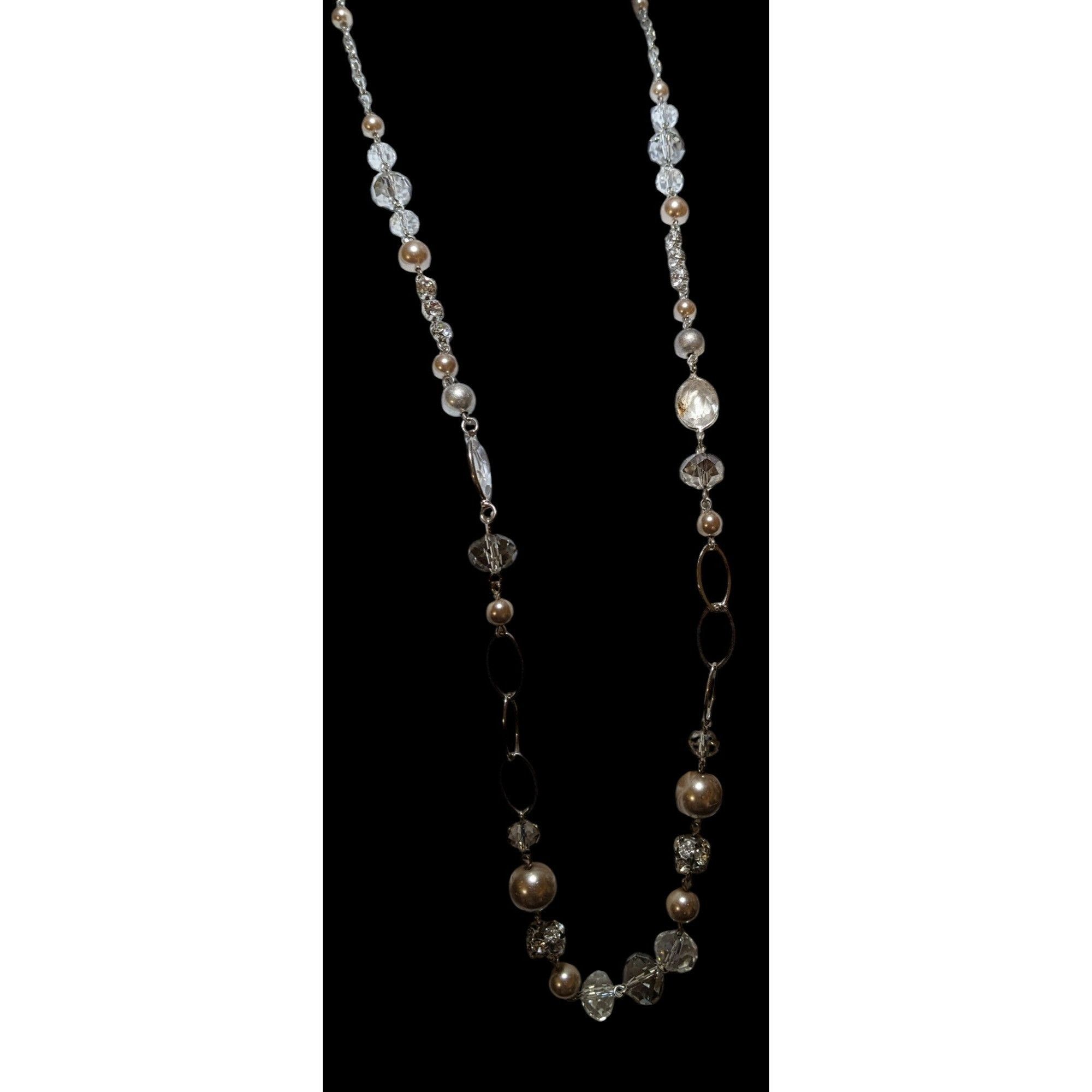Other Glam Faceted Glass Pearl Beaded Necklace Size ONE SIZE - 3 Thumbnail
