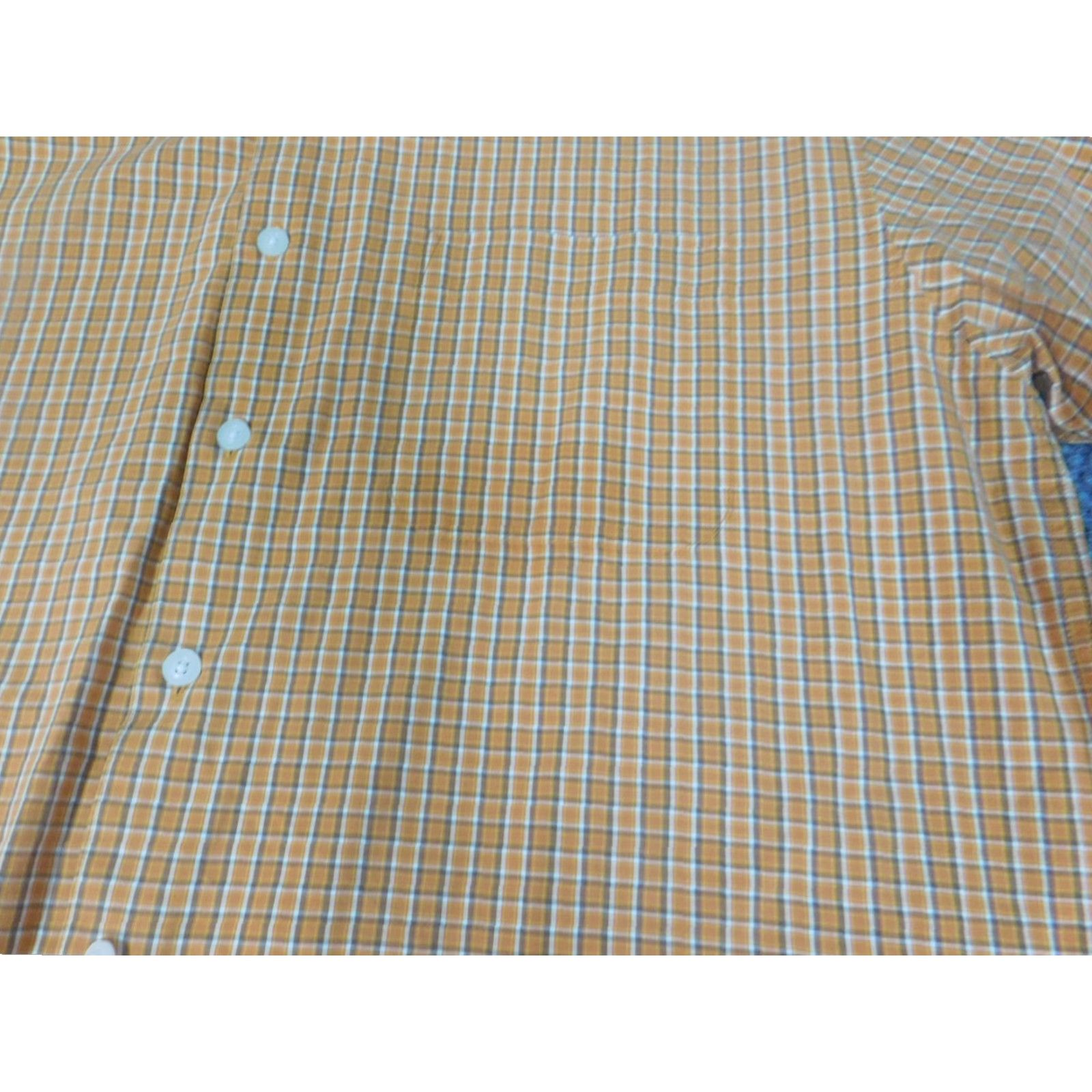 Old Navy Old Navy Shirt Mens Large Orange Plaid Button-Down Collared Short Sleeve Casual Button-Up Pocketed Size US L / EU 52-54 / 3 - 5 Thumbnail