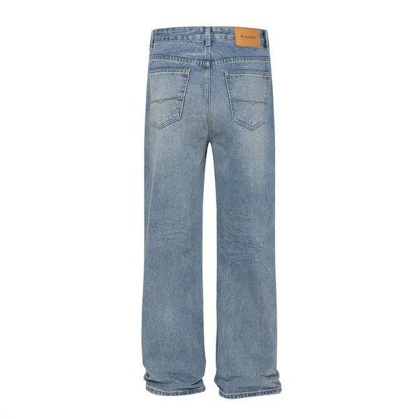 Japanese Brand Aikawa x Aoba Men's classic retro washed loose casual jeans Size US 32 / EU 48 - 2 Thumbnail