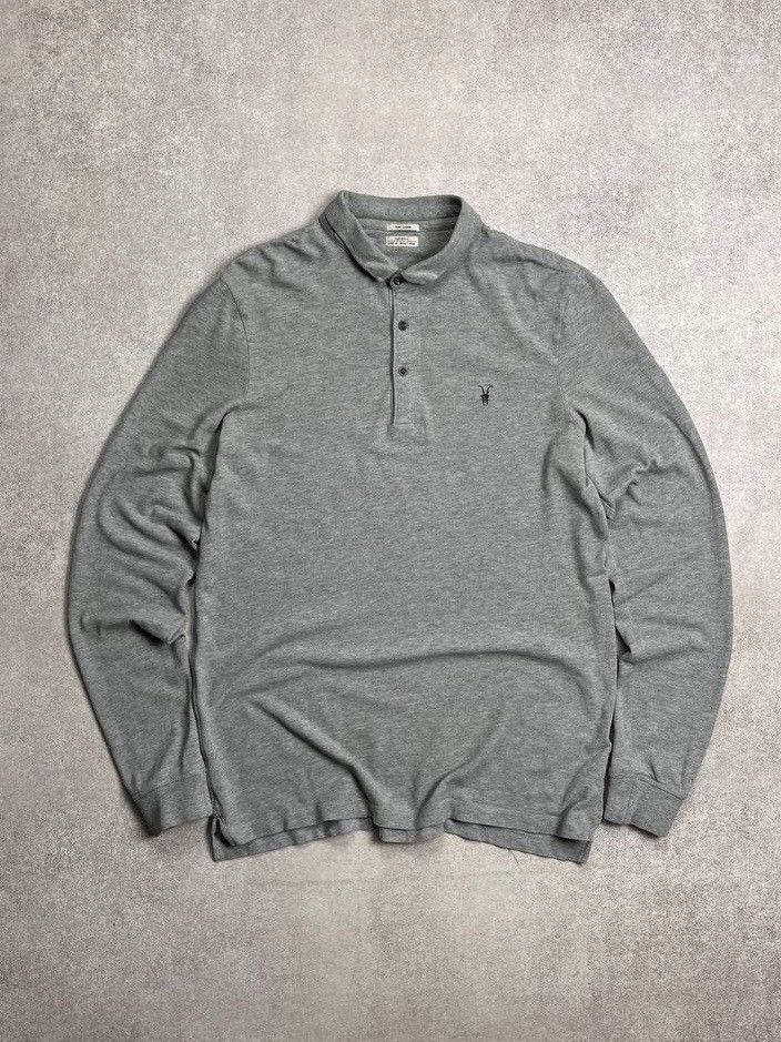 Allsaints Vintage Allsaints Grey Archival Polo Shirt L Size US L / EU 52-54 / 3 - 1 Thumbnail