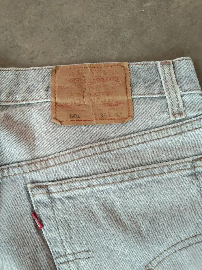 Levi's × Vintage 90s Vintage Levis 501 Made In USA Straight Leg Jeans 36x28 Size US 36 / EU 52 - 3 Thumbnail