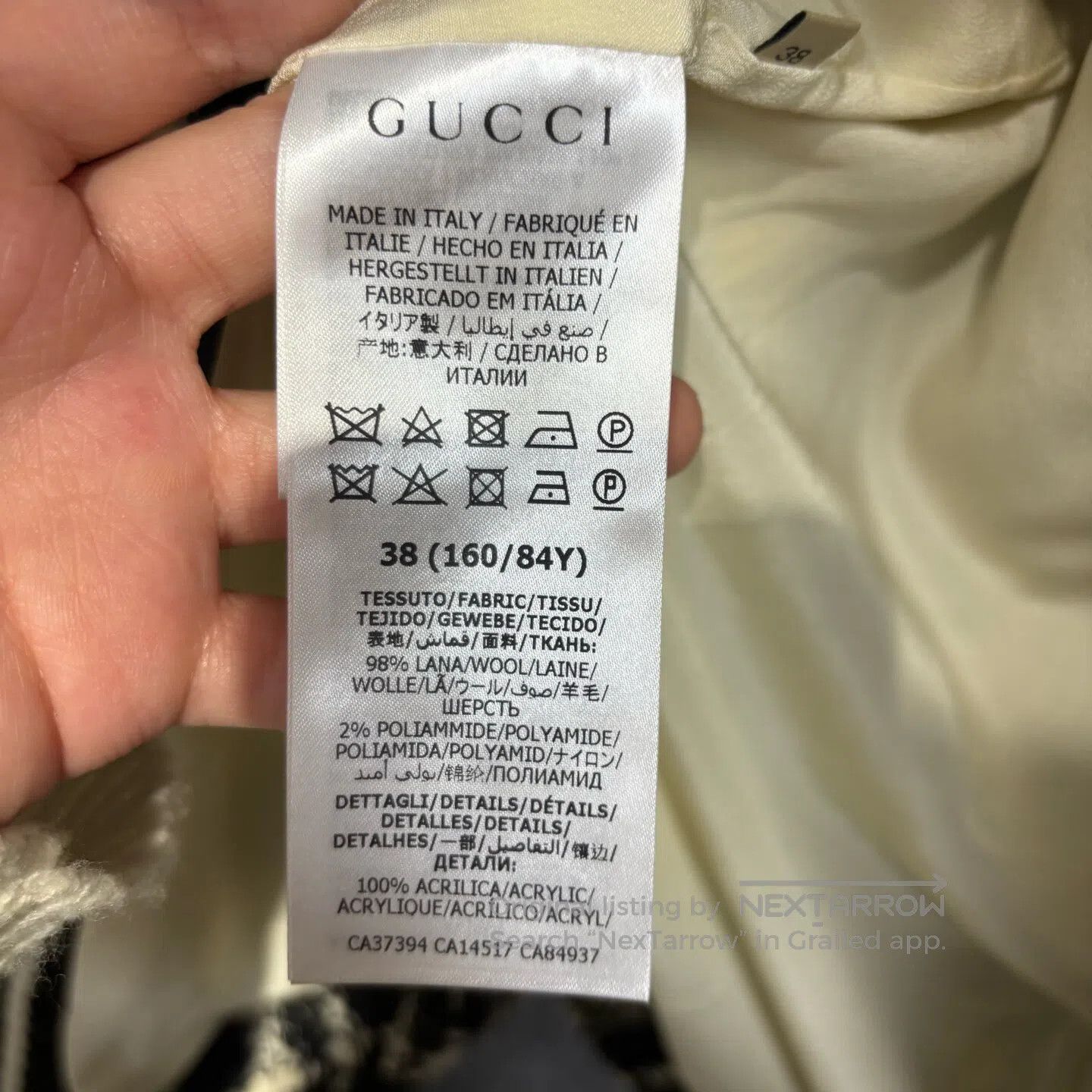 Gucci Guicci size 38 Checkered wool sweater knitted garment| Size M / US 6-8 / IT 42-44 - 4 Thumbnail