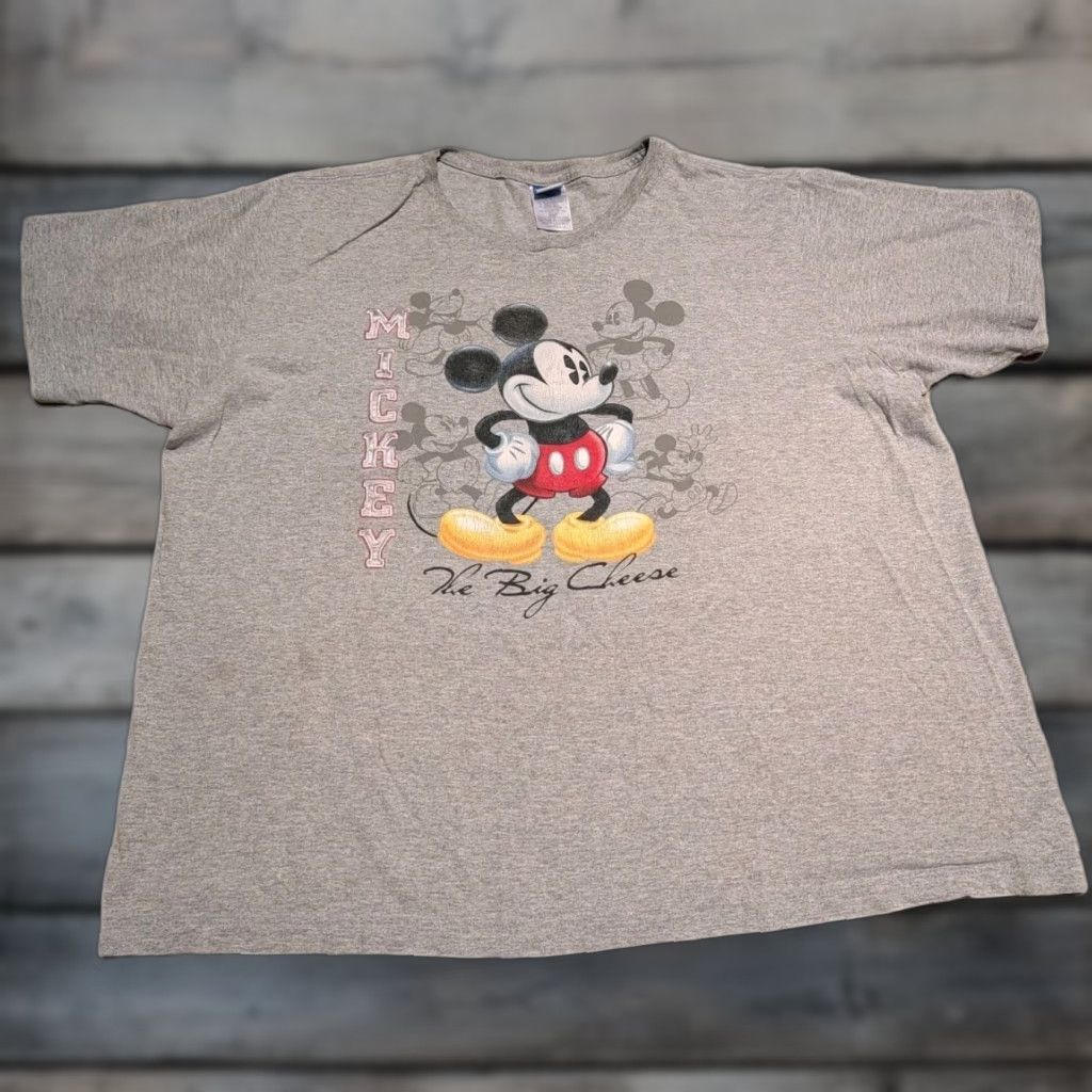 Disney VINTAGE Disney Womens 2XL T-Shirt Gray Mickey Mouse The Big Cheese Jerry Leigh Shirt Girls? Size XXL / US 16-18 / IT 52-54 - 1 Thumbnail