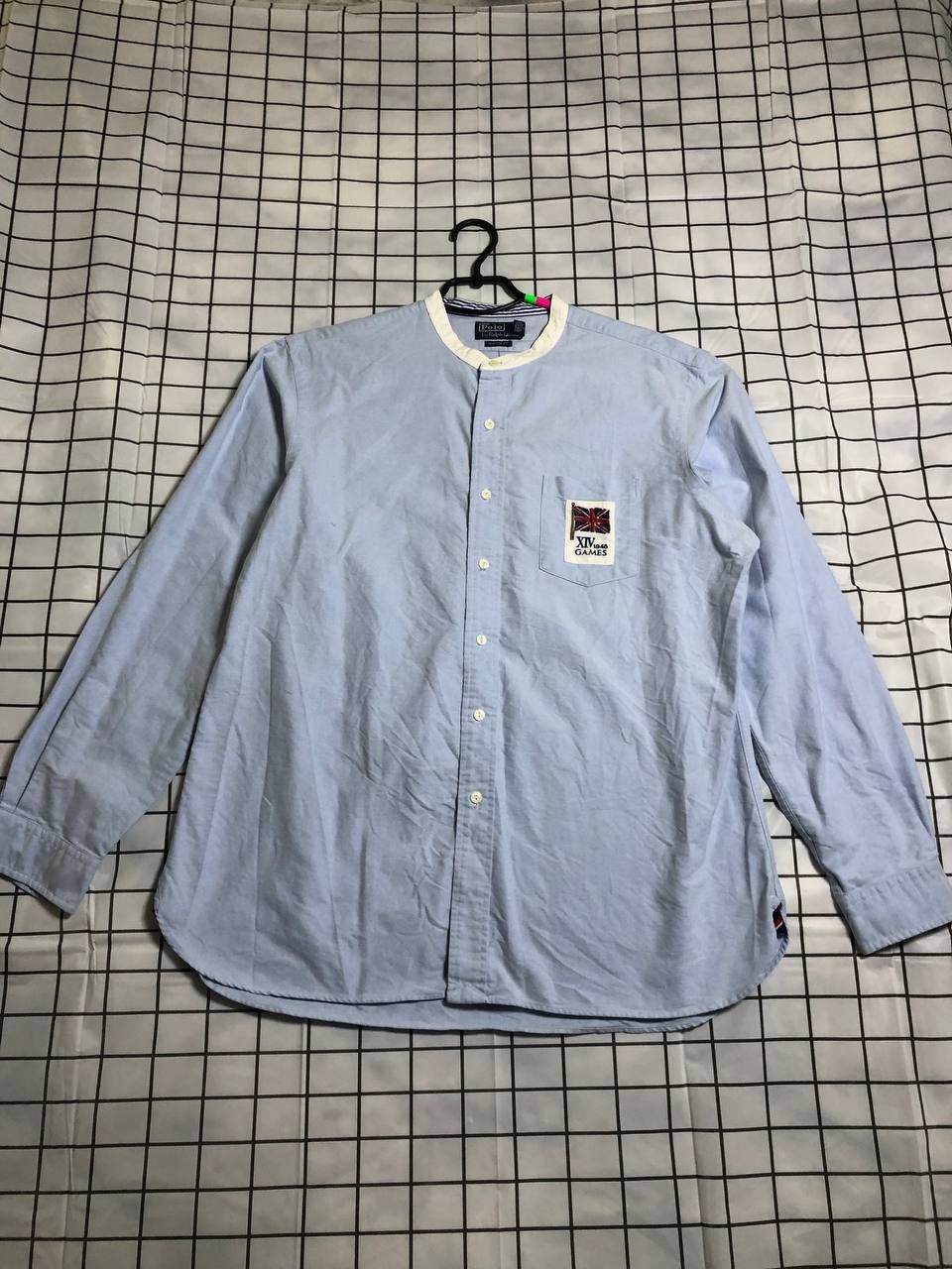 Polo Ralph Lauren Polo Ralph Lauren Vtg XIV 1948 London Olympics Chambray Size US XL / EU 56 / 4 - 1 Thumbnail