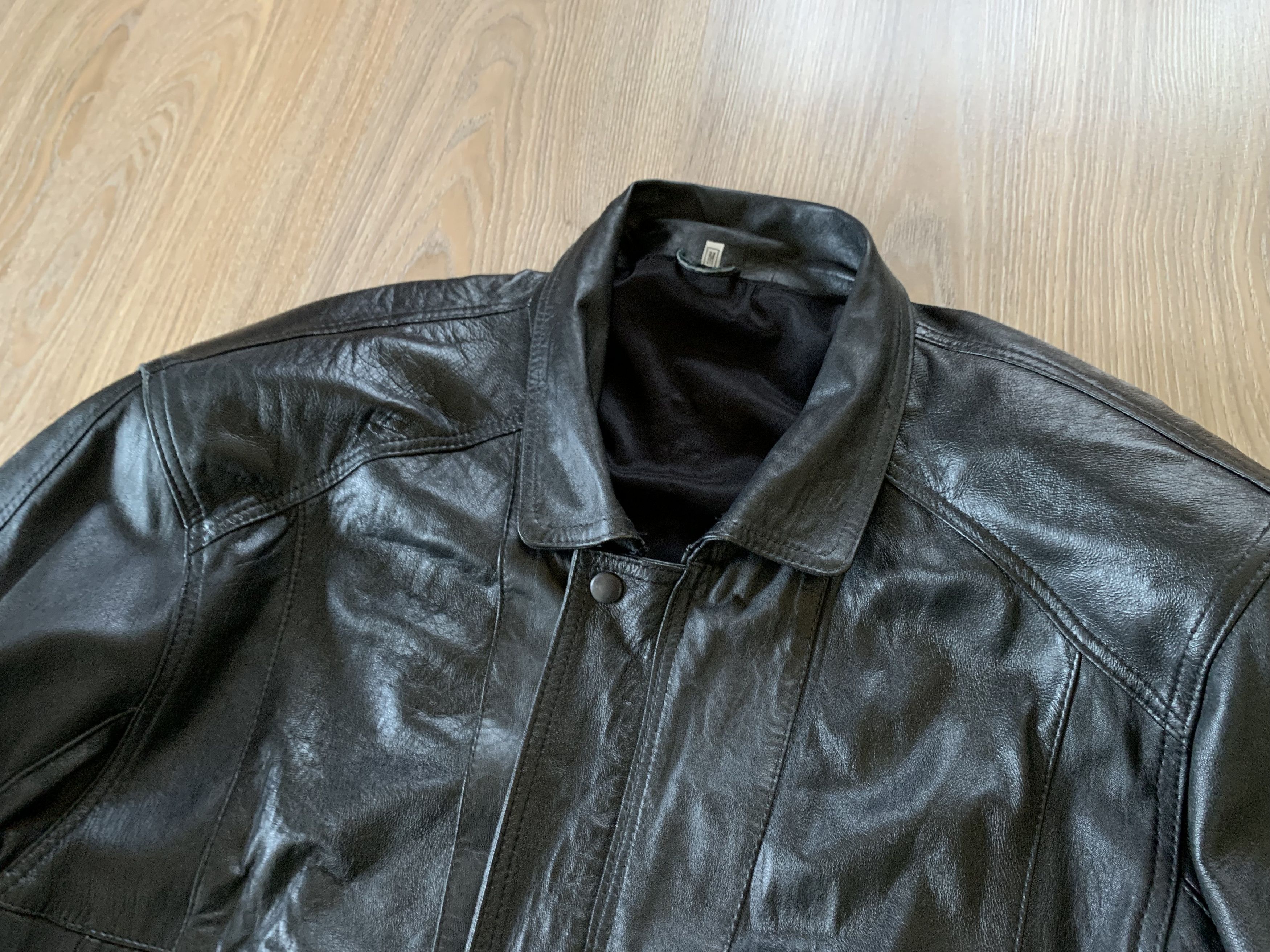 Vintage Vintage Black Leather Multi Pocket Jacket Size US M / EU 48-50 / 2 - 5 Thumbnail