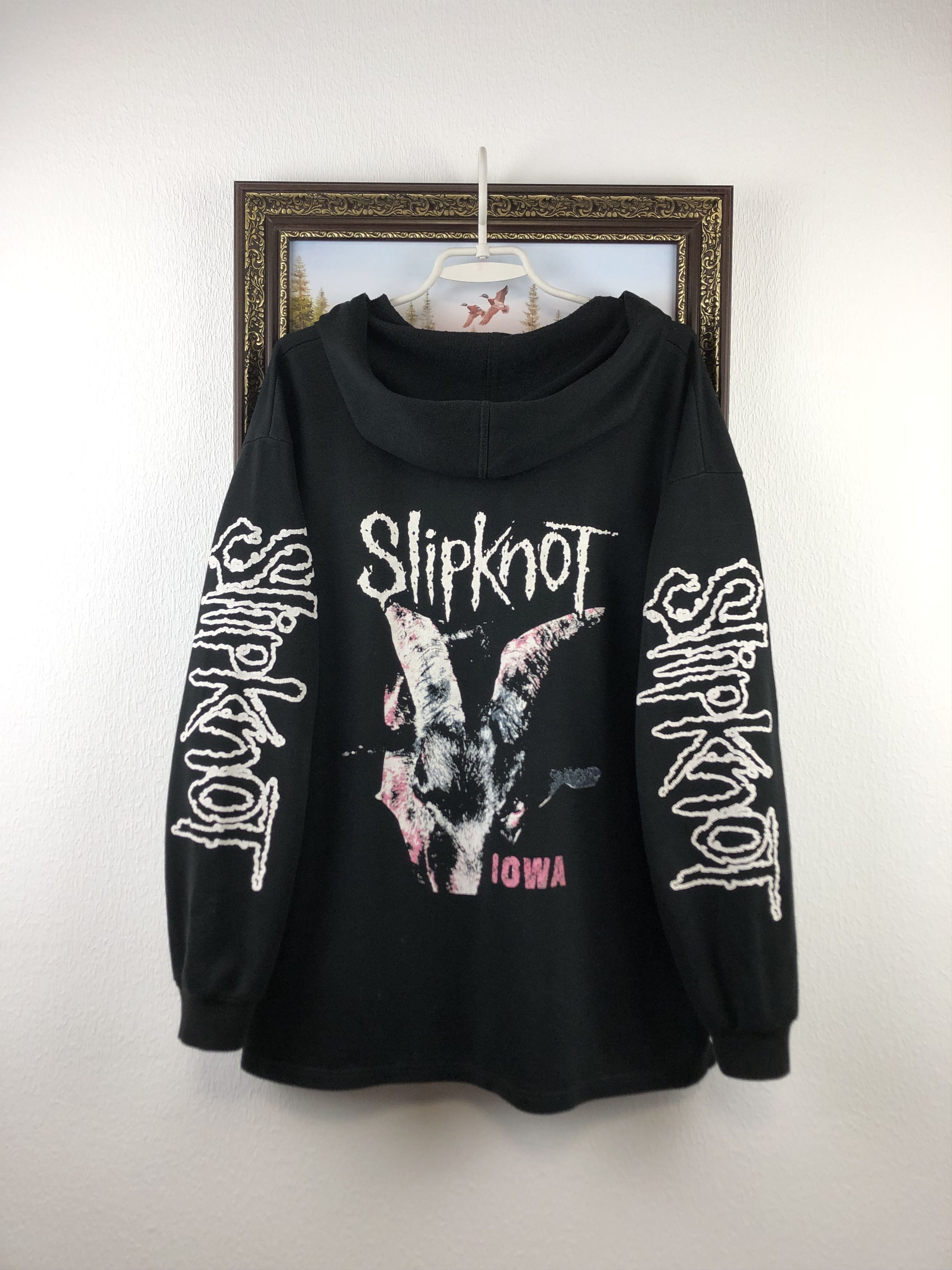 Band Tees × Vintage Vintage 2001 Slipknot IOWA Hoodie Very Rare Rock Band Over Size US XL / EU 56 / 4 - 1 Thumbnail