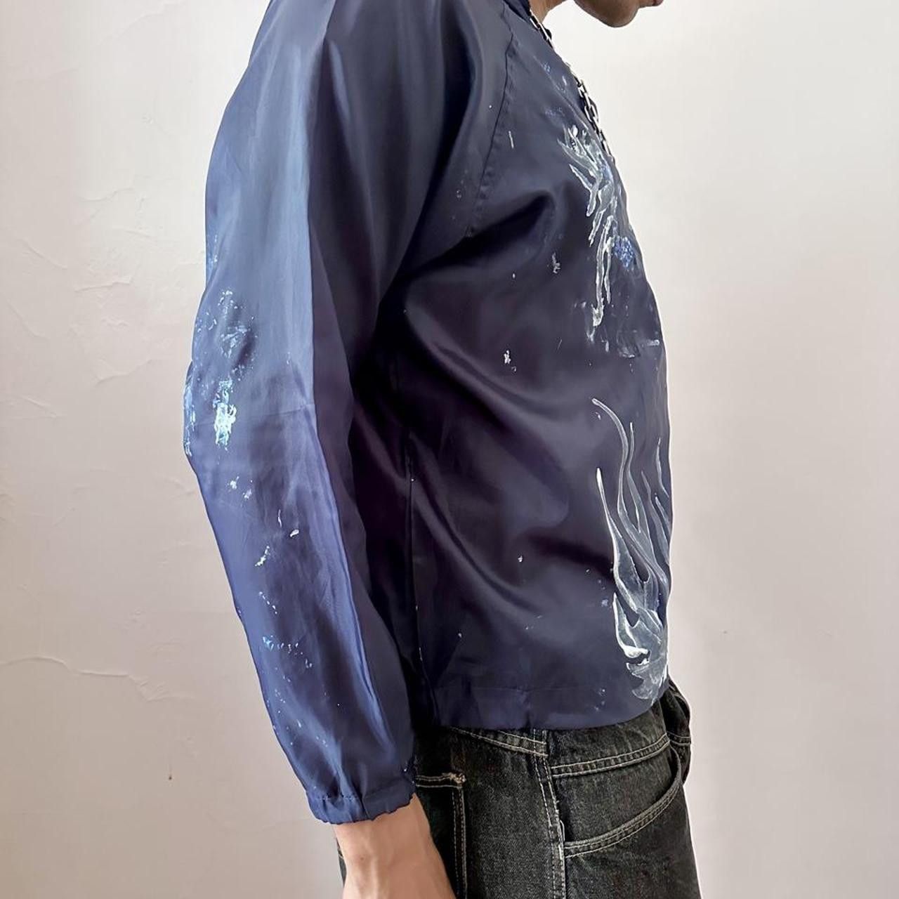 Other ASTROBOI* 'Mathias' Navy Nylon Painted Pullover Shirt - Med Size US M / EU 48-50 / 2 - 4 Thumbnail