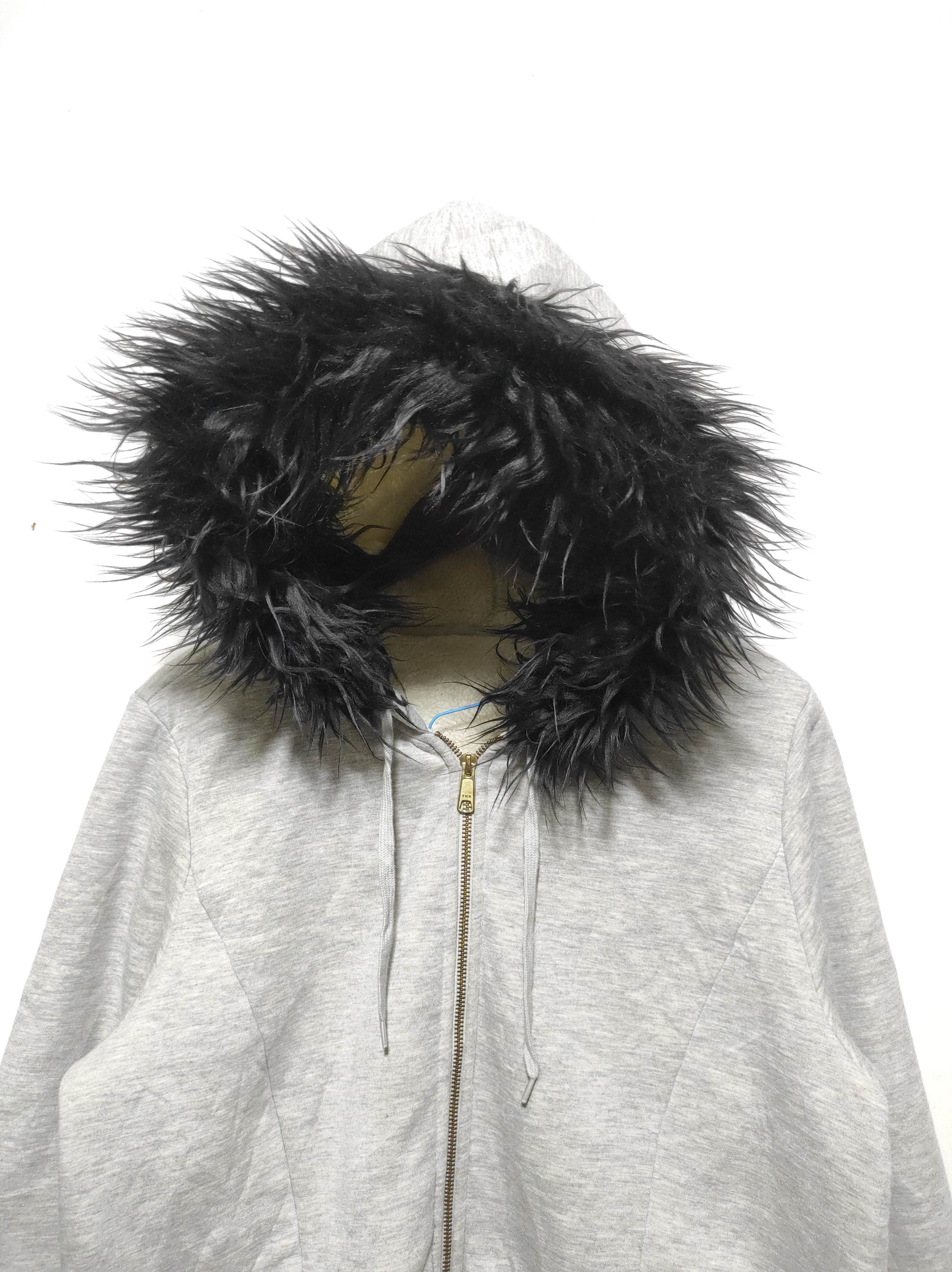 Japanese Brand Gray Sherpa Double Zip Fur Hoodie ifsix LGB style Size US L / EU 52-54 / 3 - 9 Thumbnail