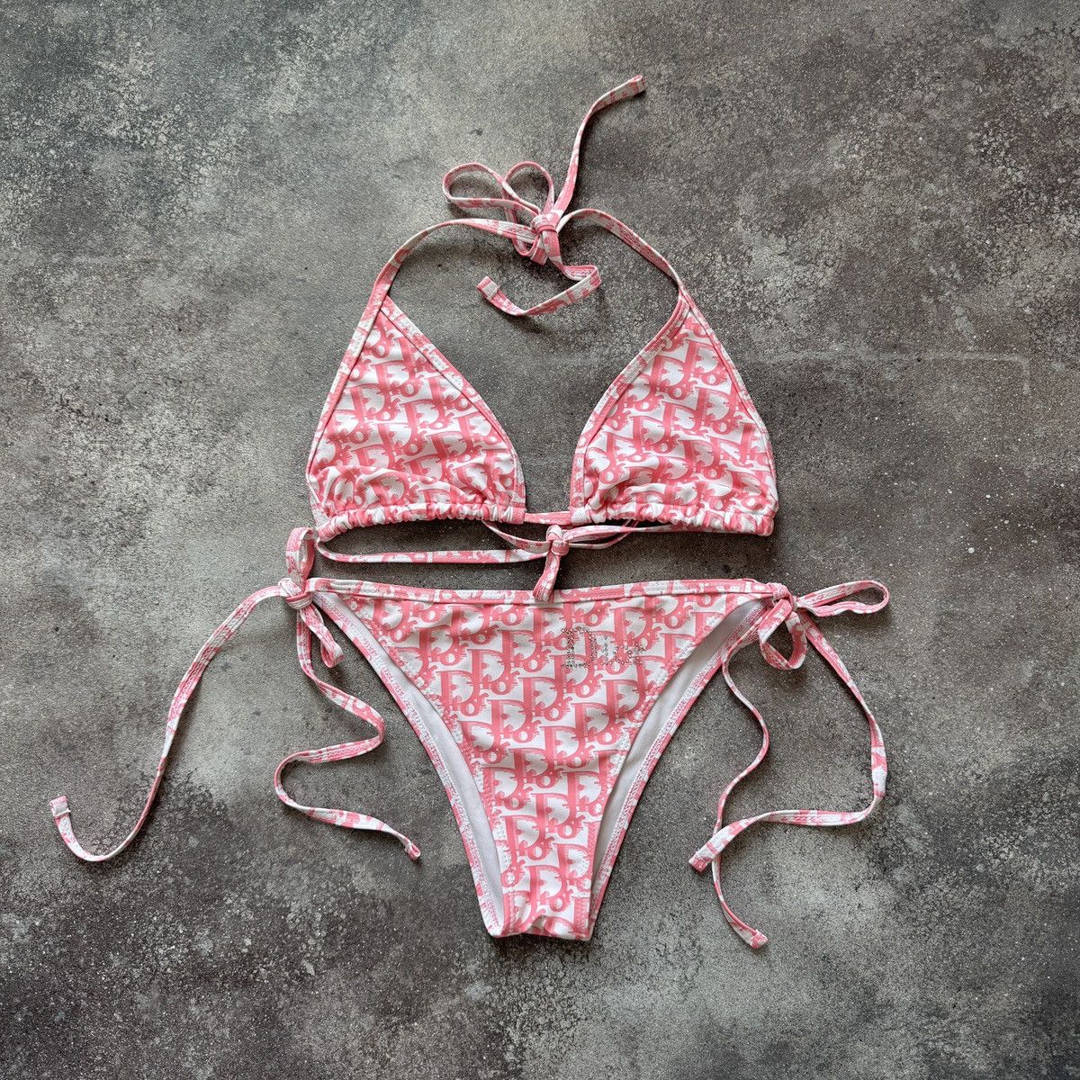 Christian Dior Monsieur Christian Dior Vintage Galliano Era Y2K Bikini Set Swimwear Size ONE SIZE - 1 Thumbnail