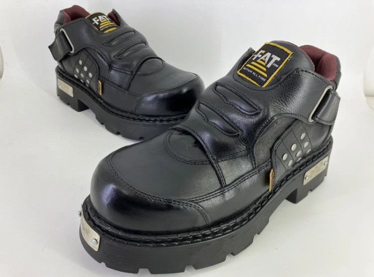 Vintage Genuine leather chunky platform shoes 90s 00s FAT Size US 10 / EU 43 - 4 Thumbnail