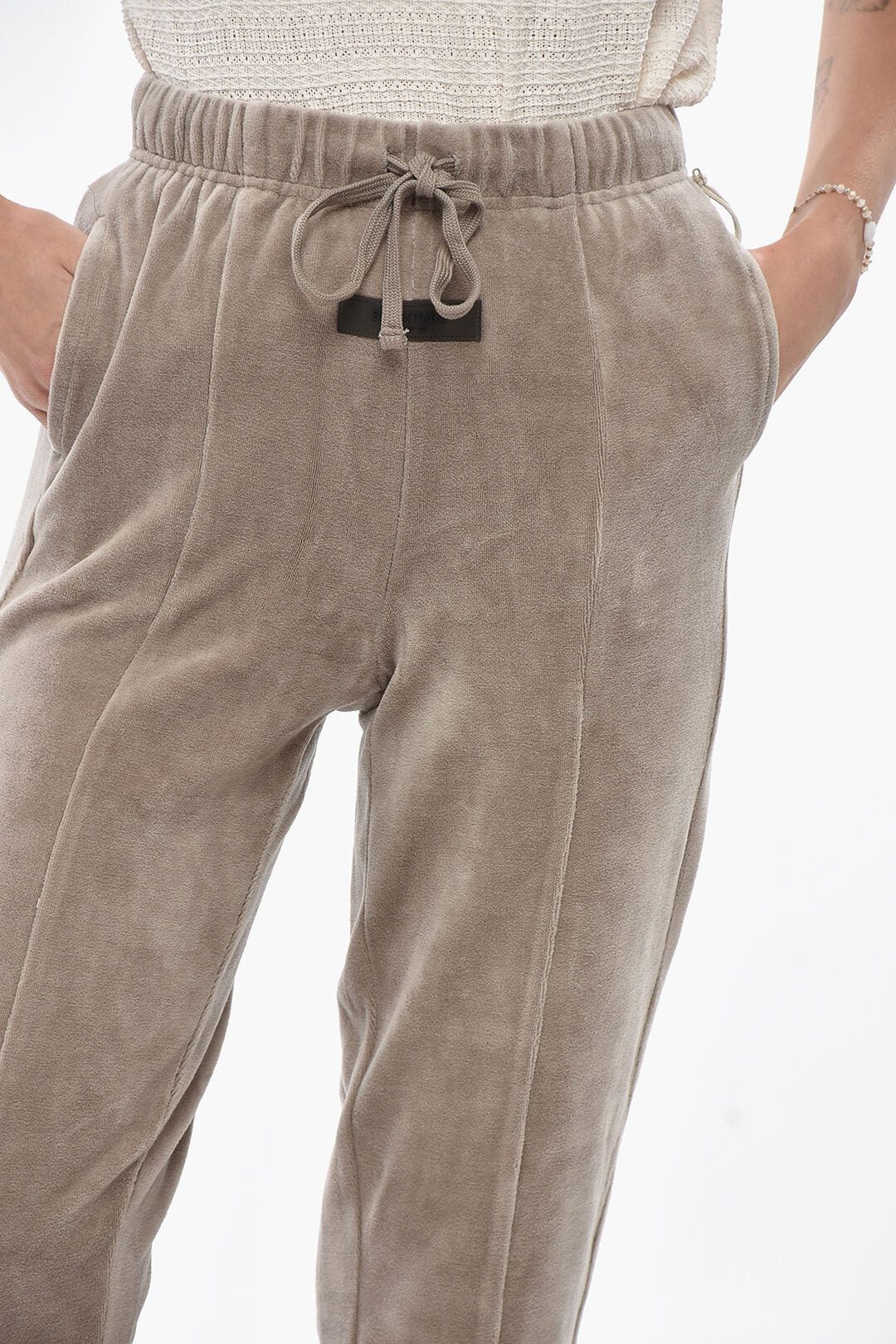 Fear of God og1mm0326 Chenille Joggers in Beige Size 26" / US 2 / IT 38 - 3 Thumbnail