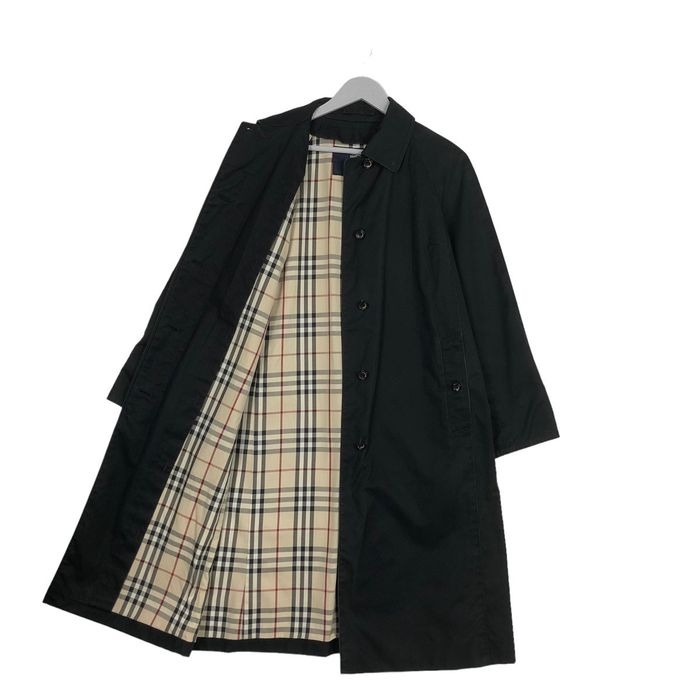 Vintage 80s Burberry Nova Check Lined Trench Jacket Size XL