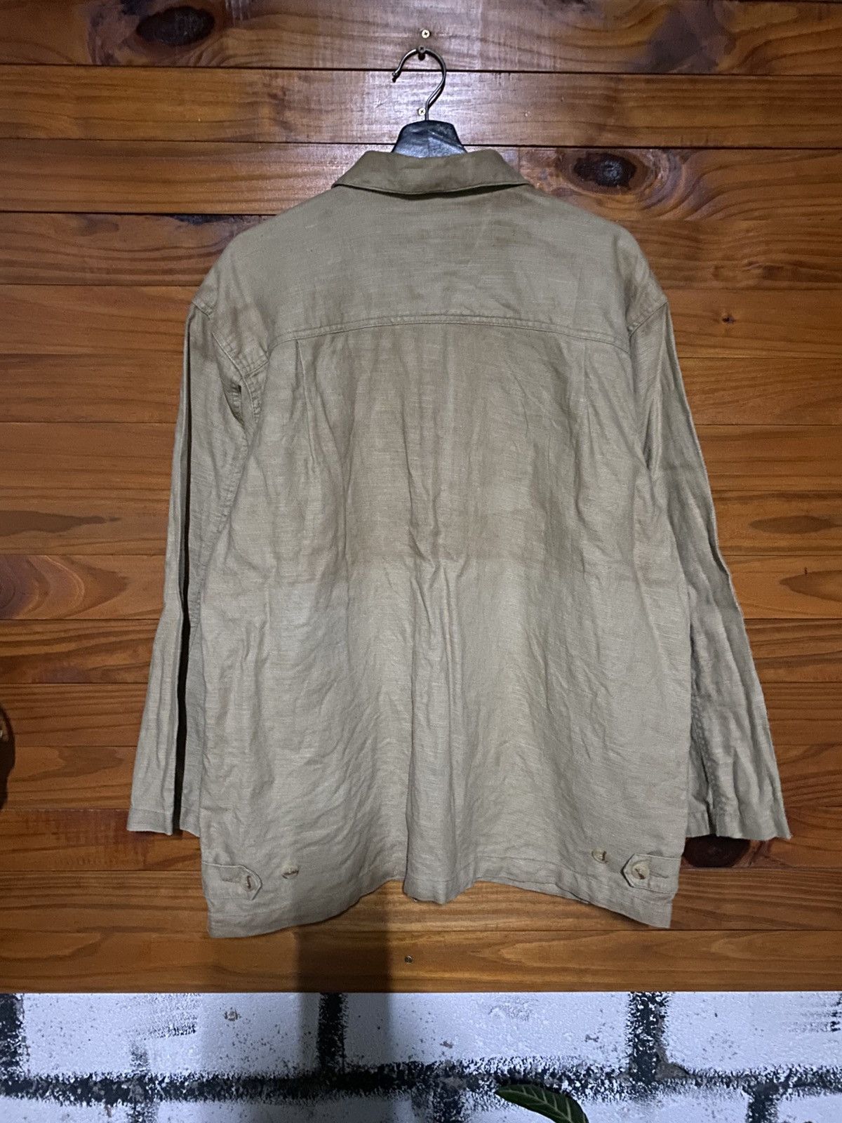 Japanese Brand Vintage Hillcop Beige Linen-Blend Casual Work Jacket Size US M / EU 48-50 / 2 - 8 Thumbnail