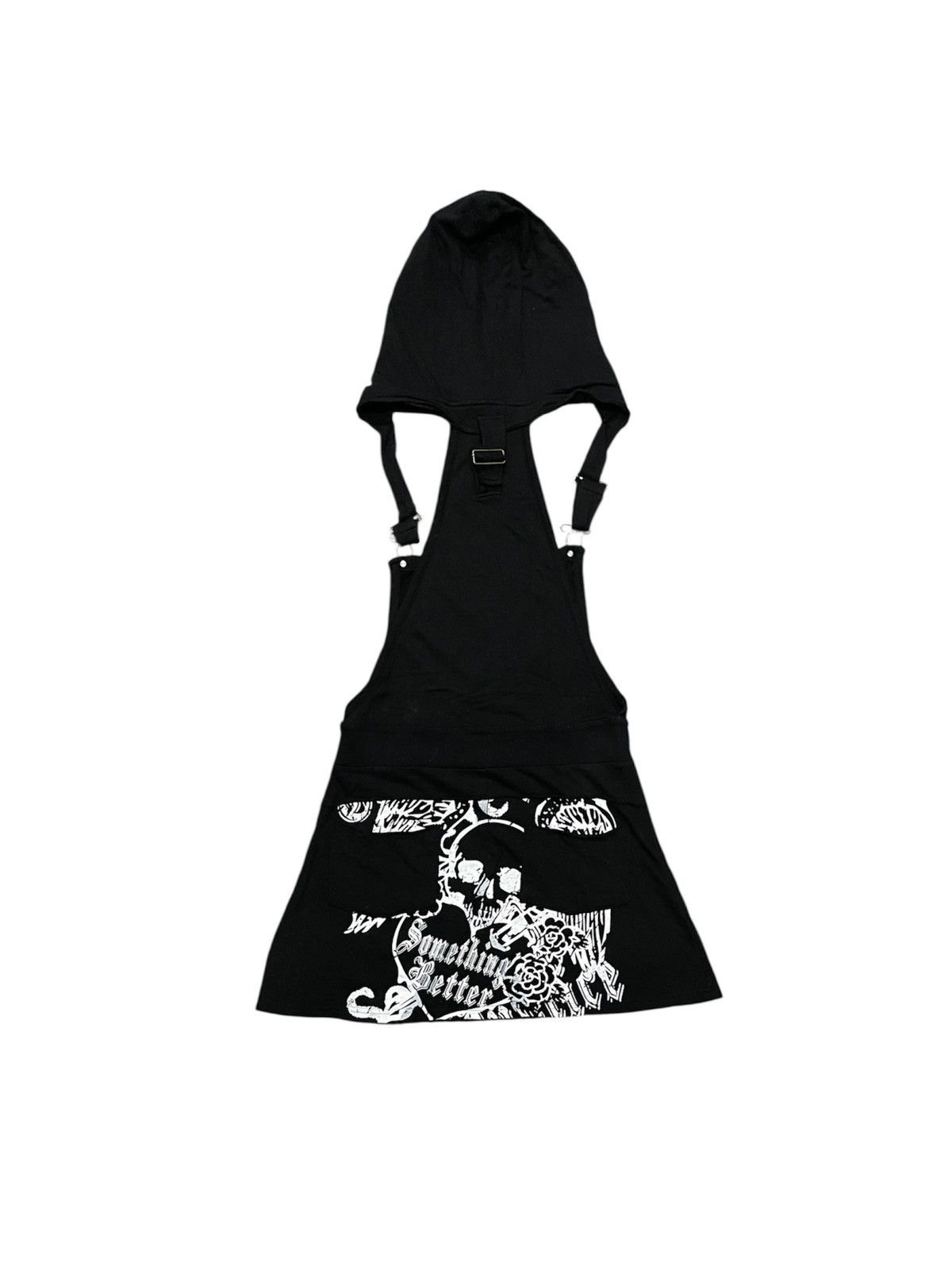If Six Was Nine 2000s L.G.B STYLE M.K.R SKULL HOODIE MINI DRESS RARE DESIGN Size M / US 6-8 / IT 42-44 - 2 Thumbnail