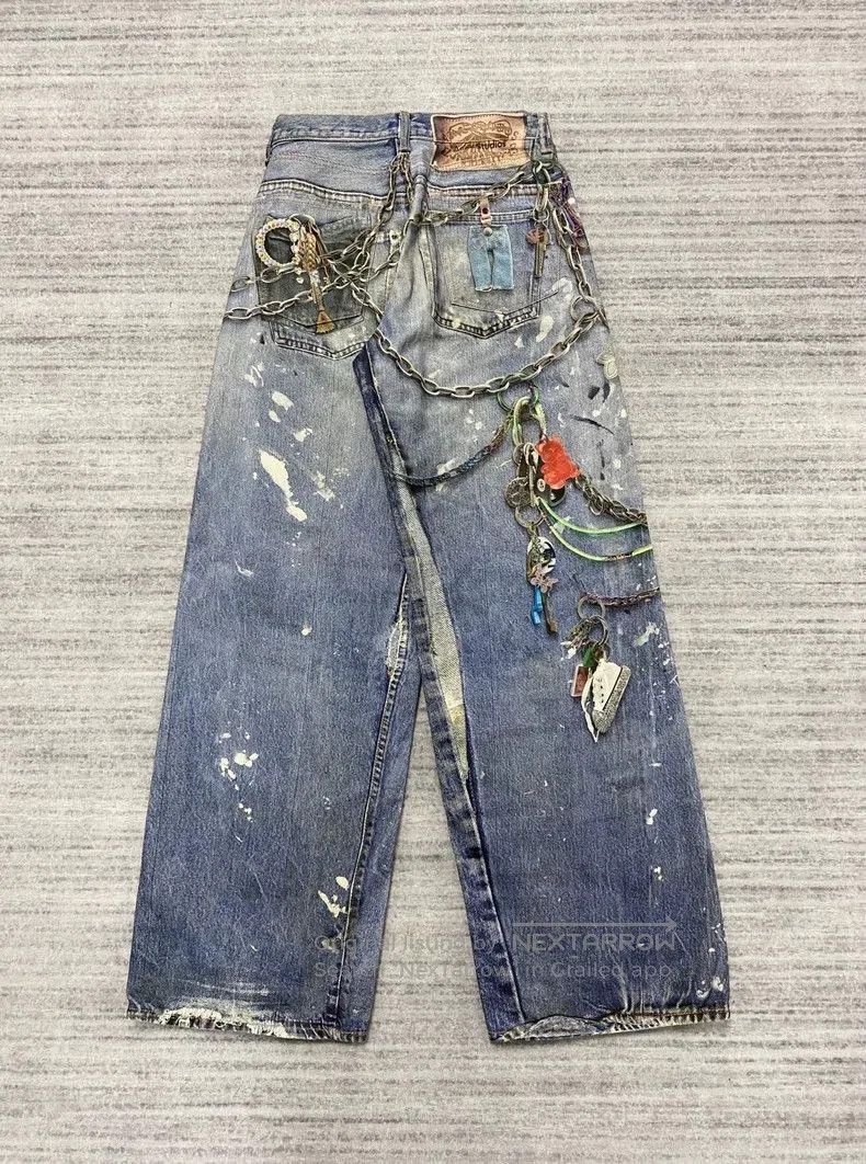 Acne Studios Digital Print 3D Baggy Jeans. Size US 32 / EU 48 - 4 Thumbnail